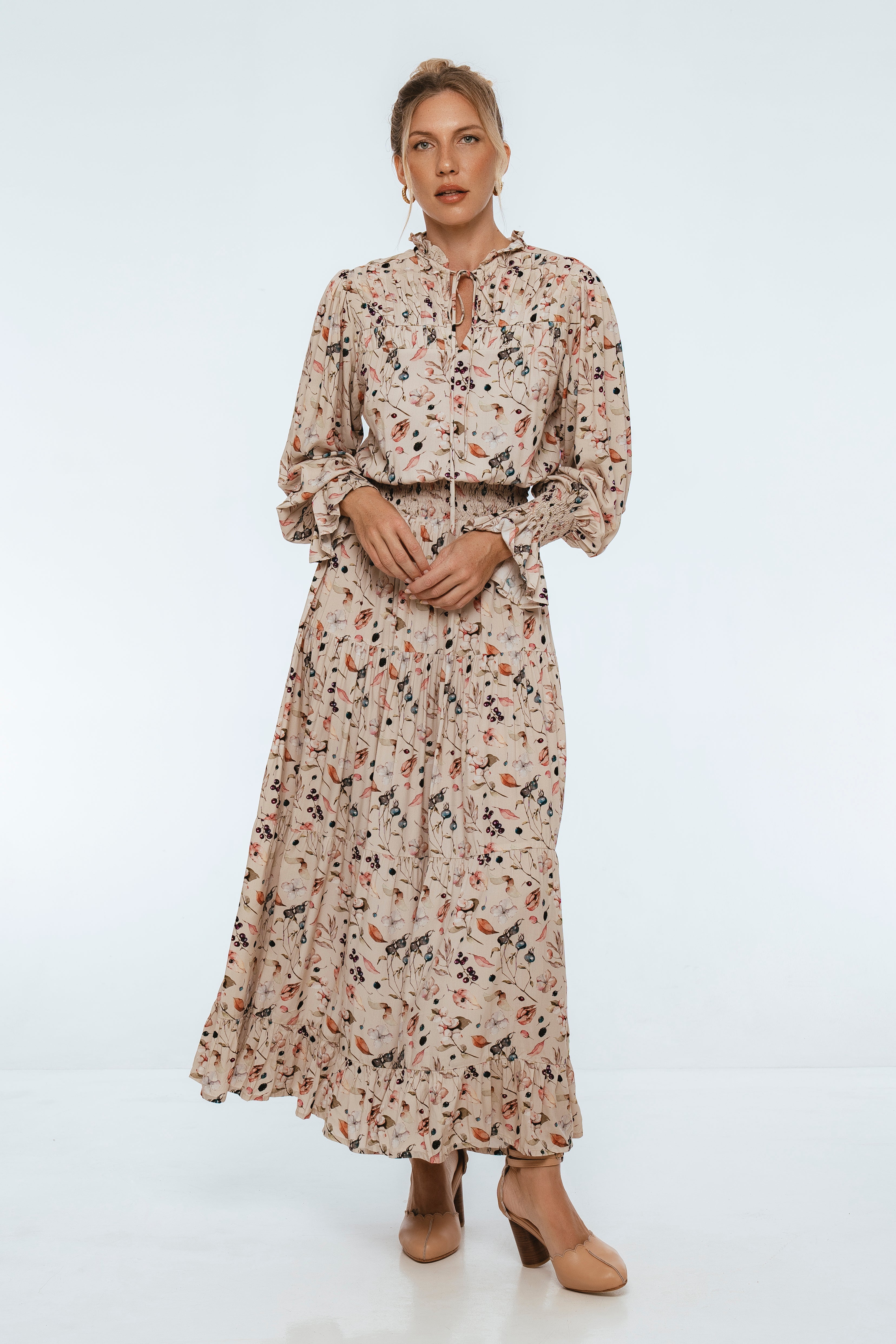 White Lotus Ruffled Maxi Dress-6