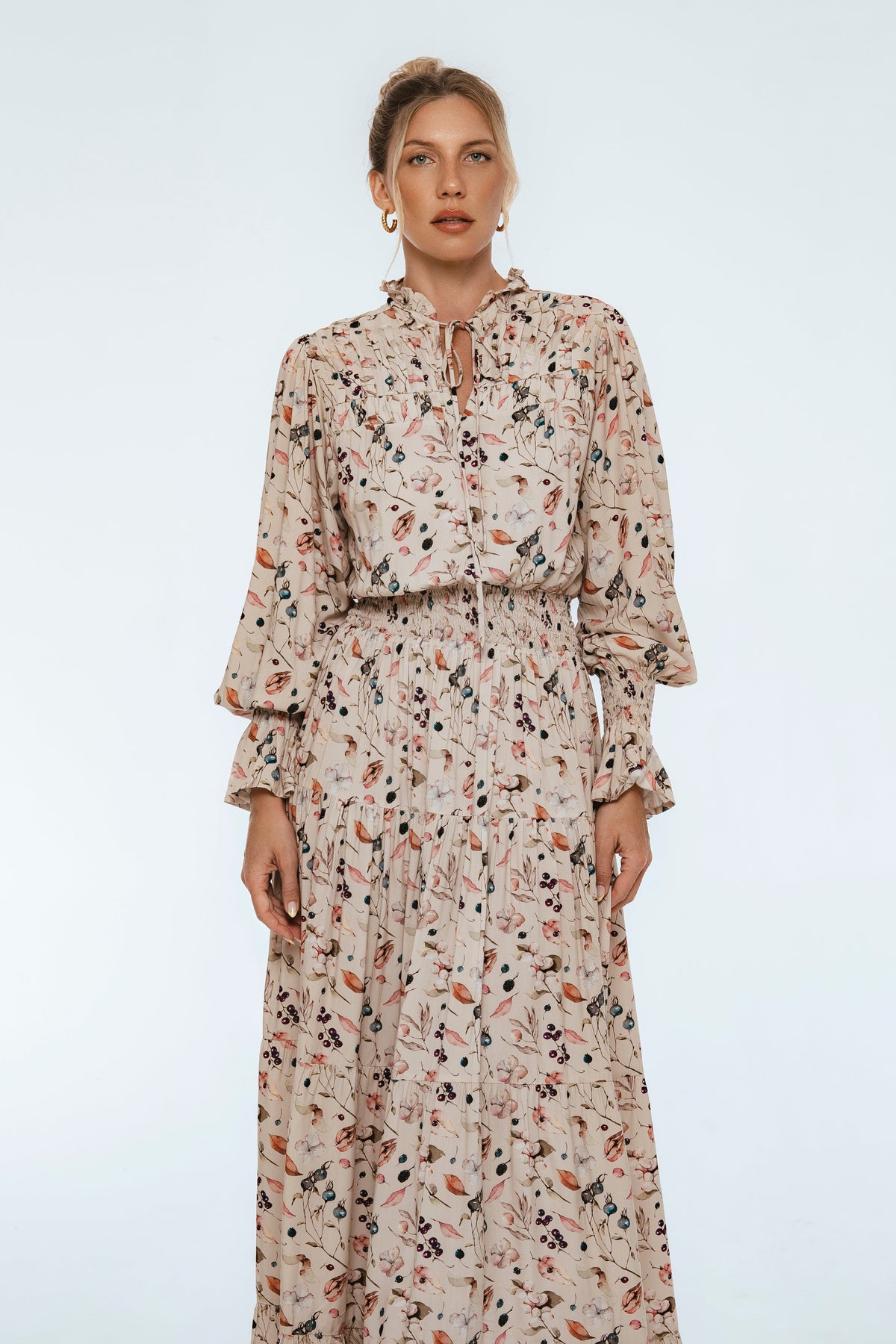 White Lotus Ruffled Maxi Dress-3