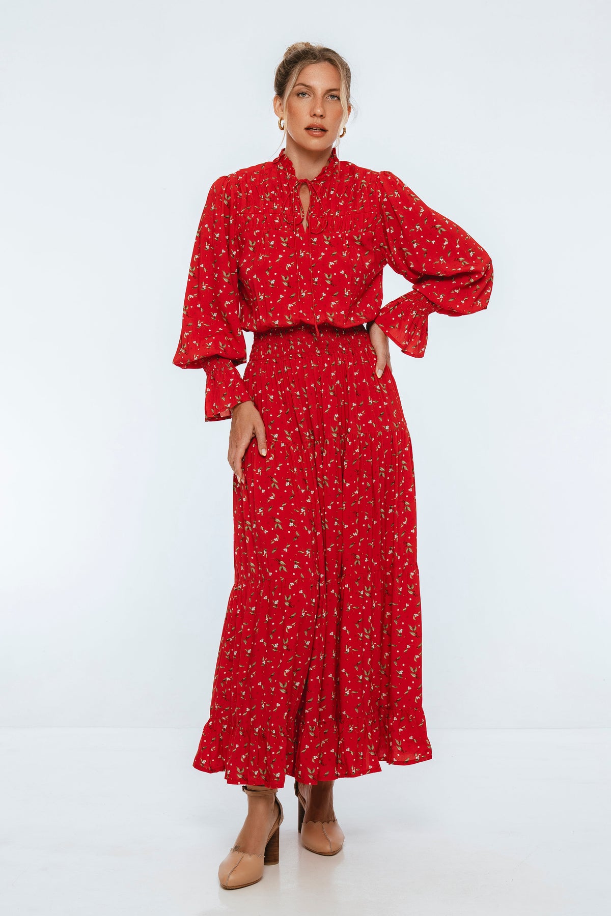 White Lotus Ruffled Maxi Dress-3