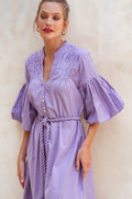 Oleana Puff Sleeve Maxi Dress-0