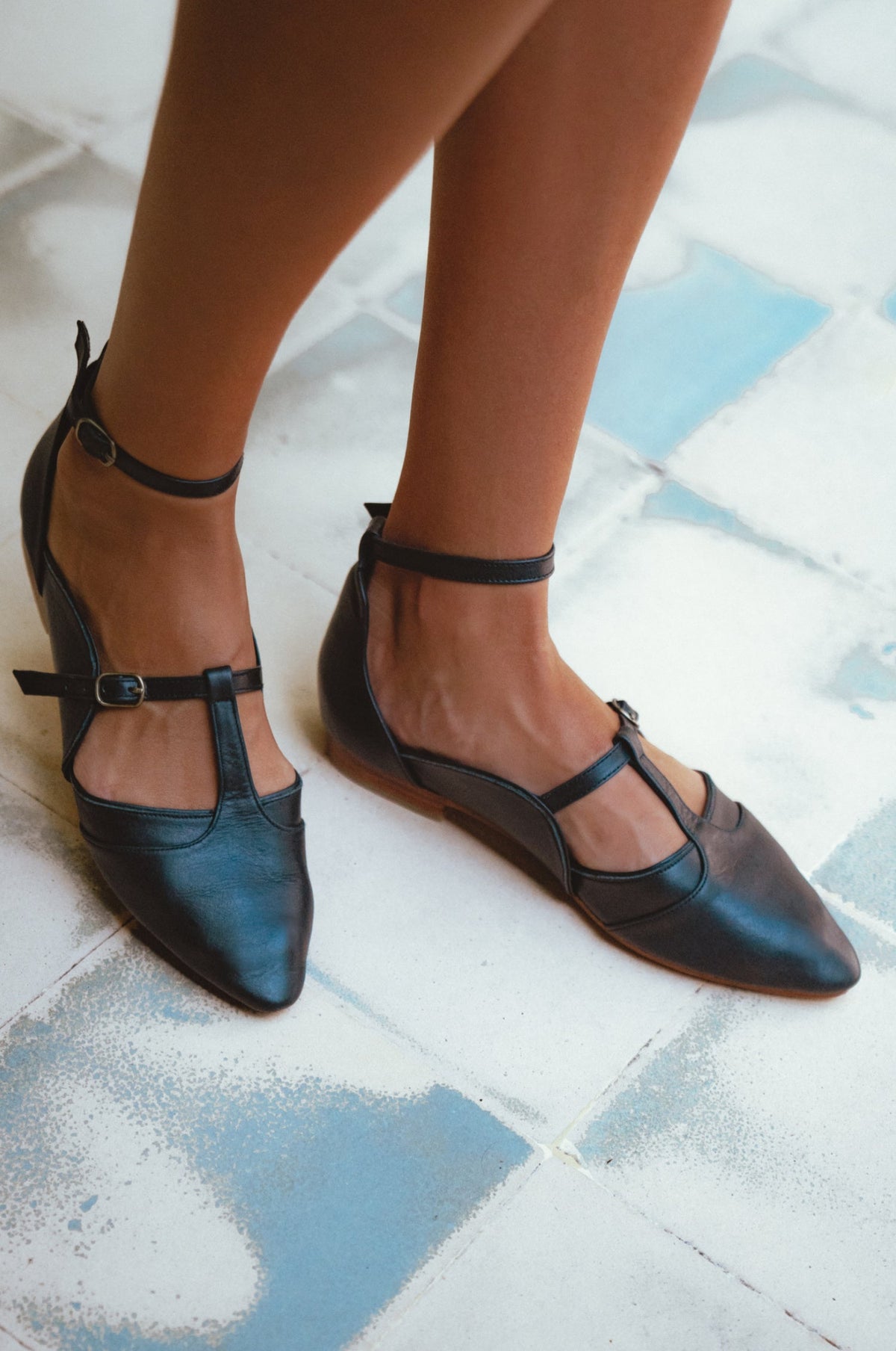 On The Go Leather Ballet Flats-0