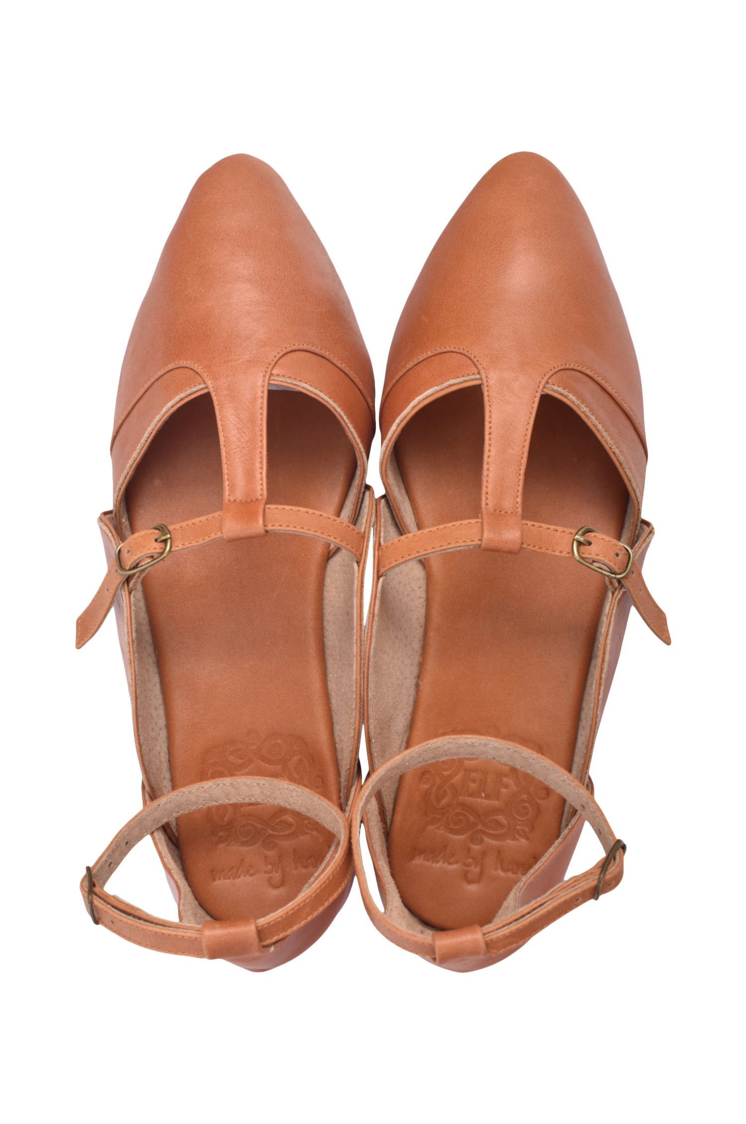 On The Go Pointed Toe T-Strap Flats-3