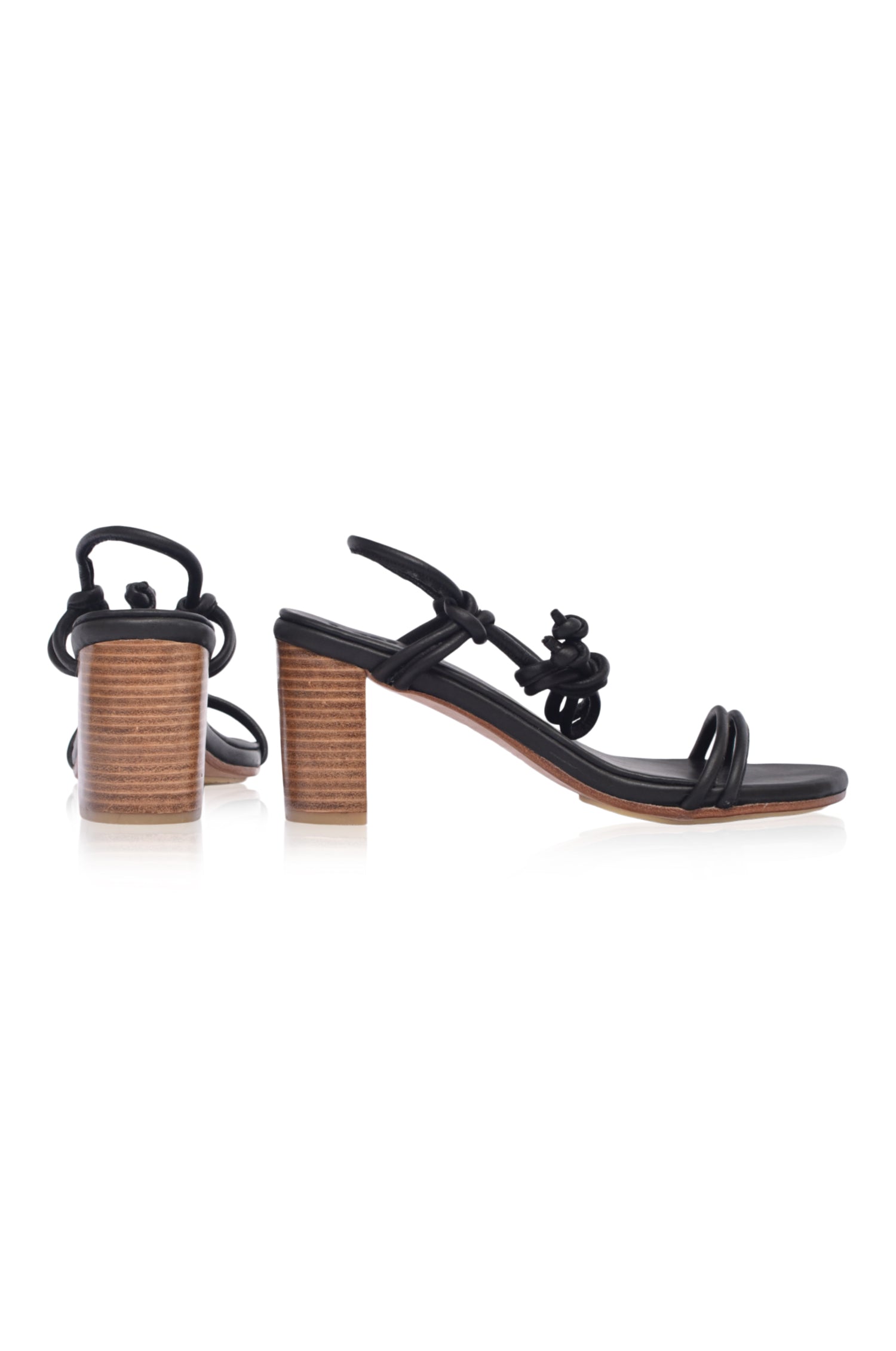 Ophelia Block Heel Wrap Sandals-4