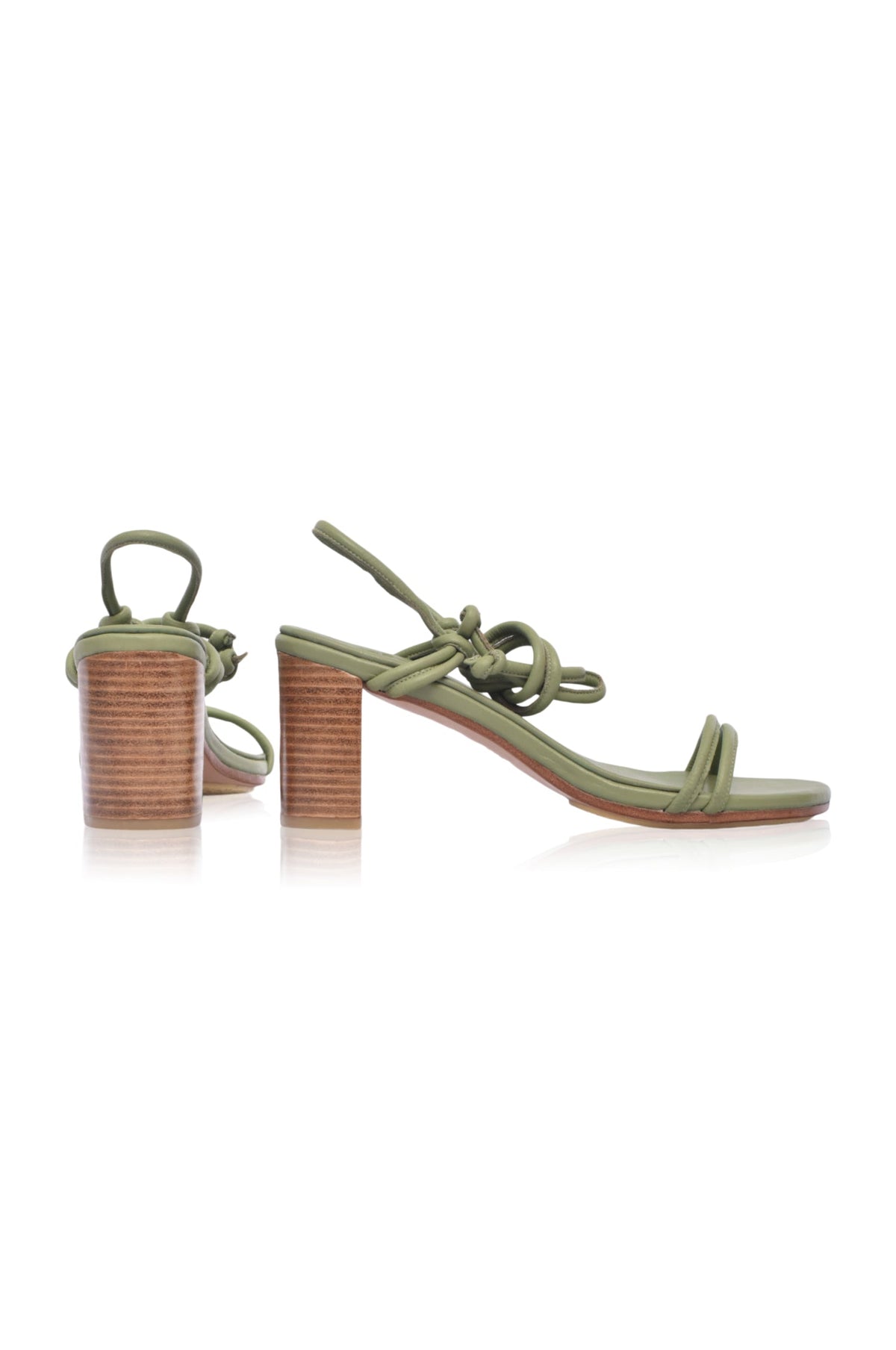 Ophelia Block Heel Wrap Sandals-3