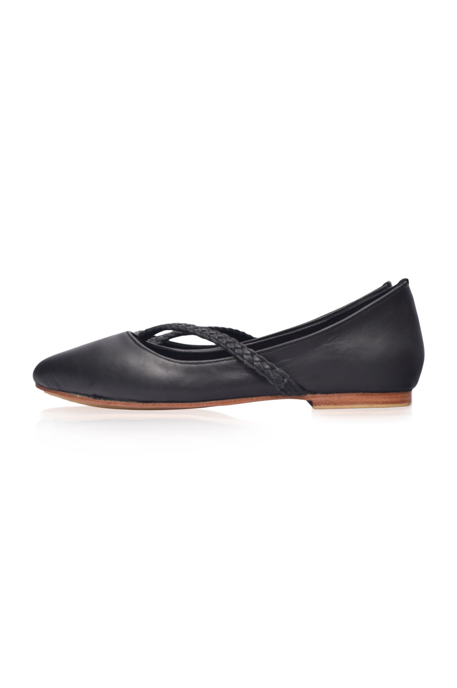 Orenda Pointed Toe Leather Flats-5