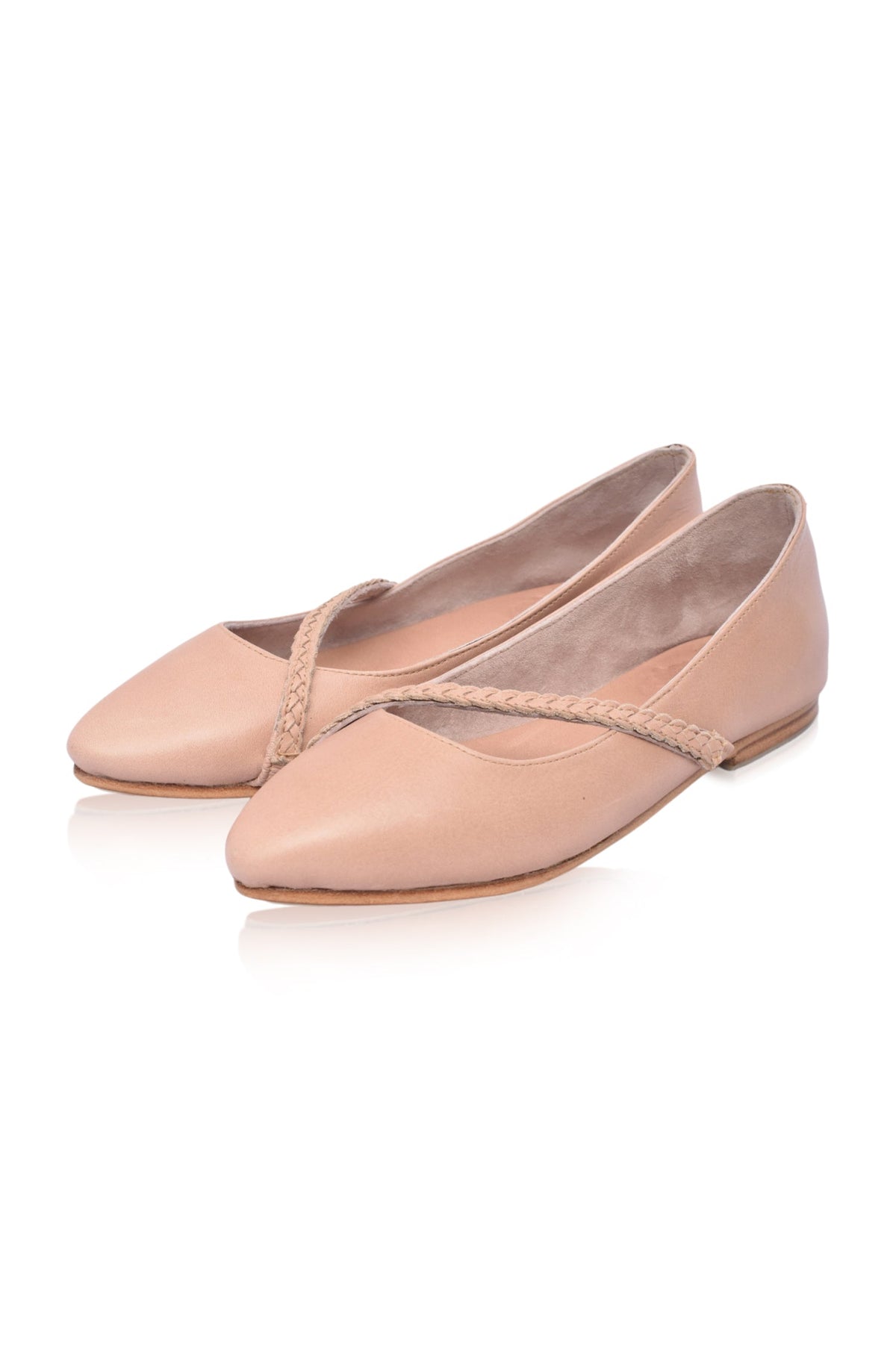 Orenda Pointed Toe Leather Flats-2