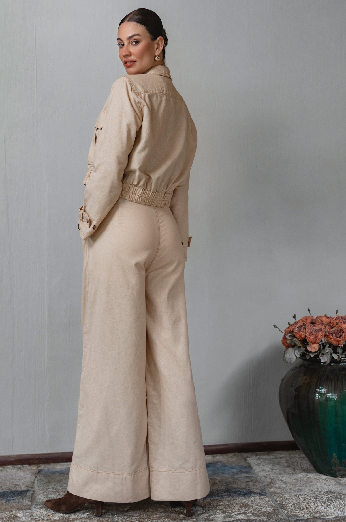 Orion Wide Leg Linen Pants-1
