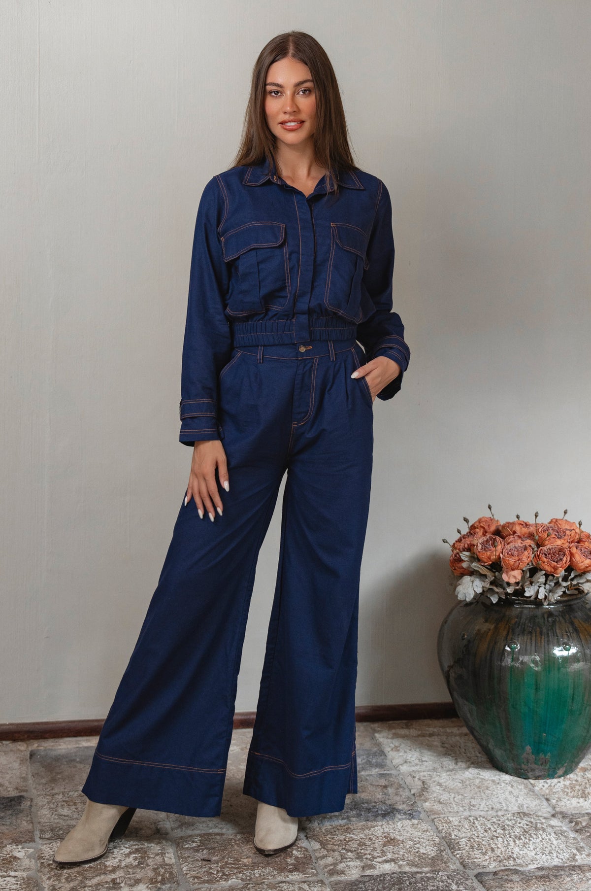 Orion Wide Leg Linen Pants-4