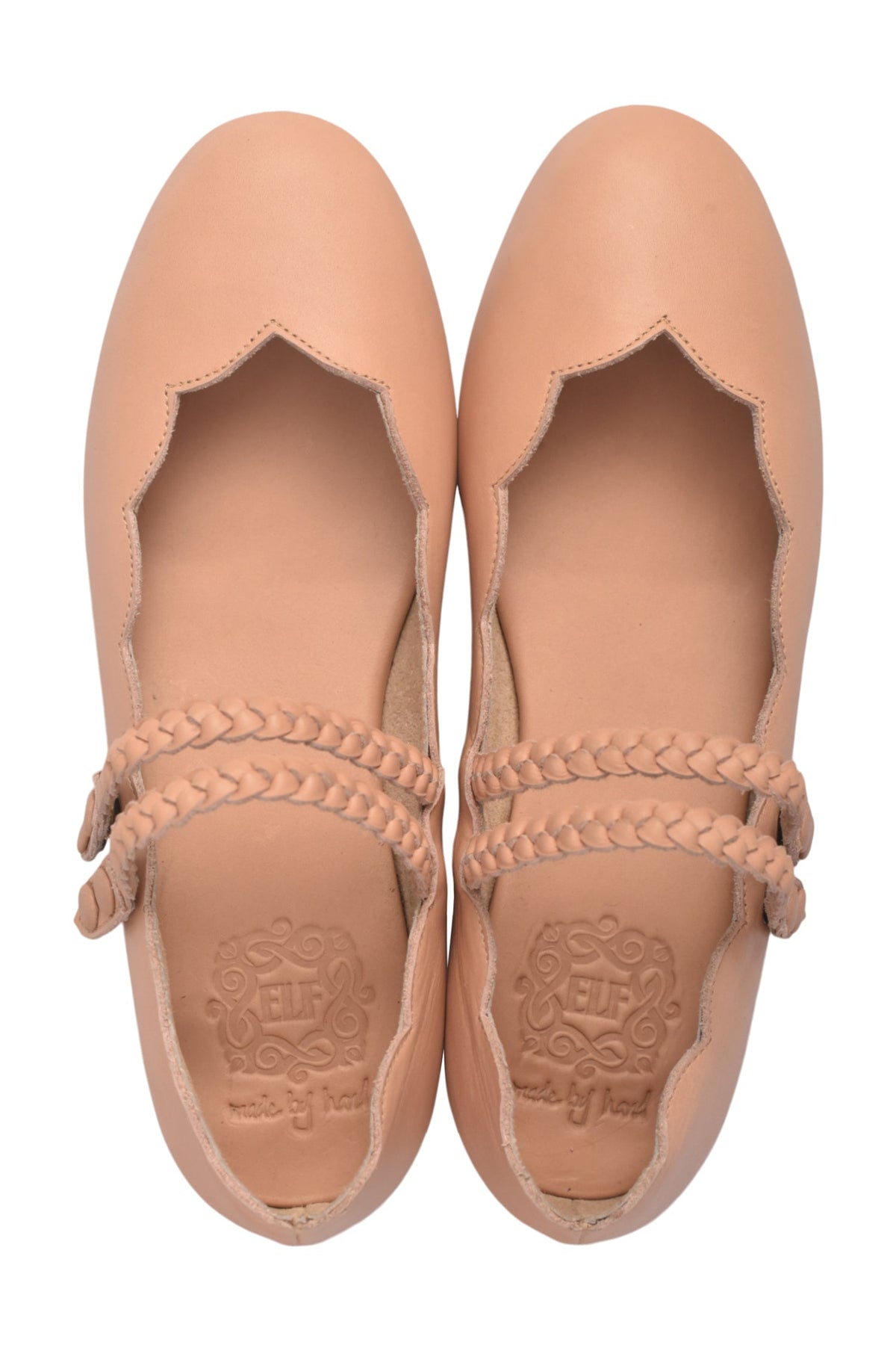 Prima Scalloped Leather Ballet Flats-4