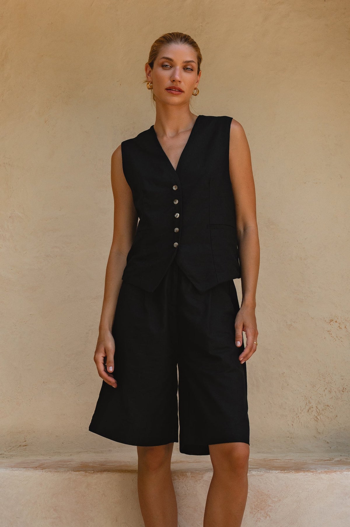 Paige Linen Vest-3