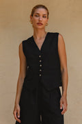 Paige Linen Vest-0