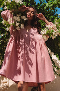 Palmira Handcrafted Linen Mini Dress-5