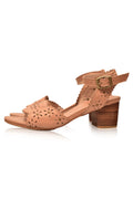 Paloma Scalloped Leather Heel Sandals-1