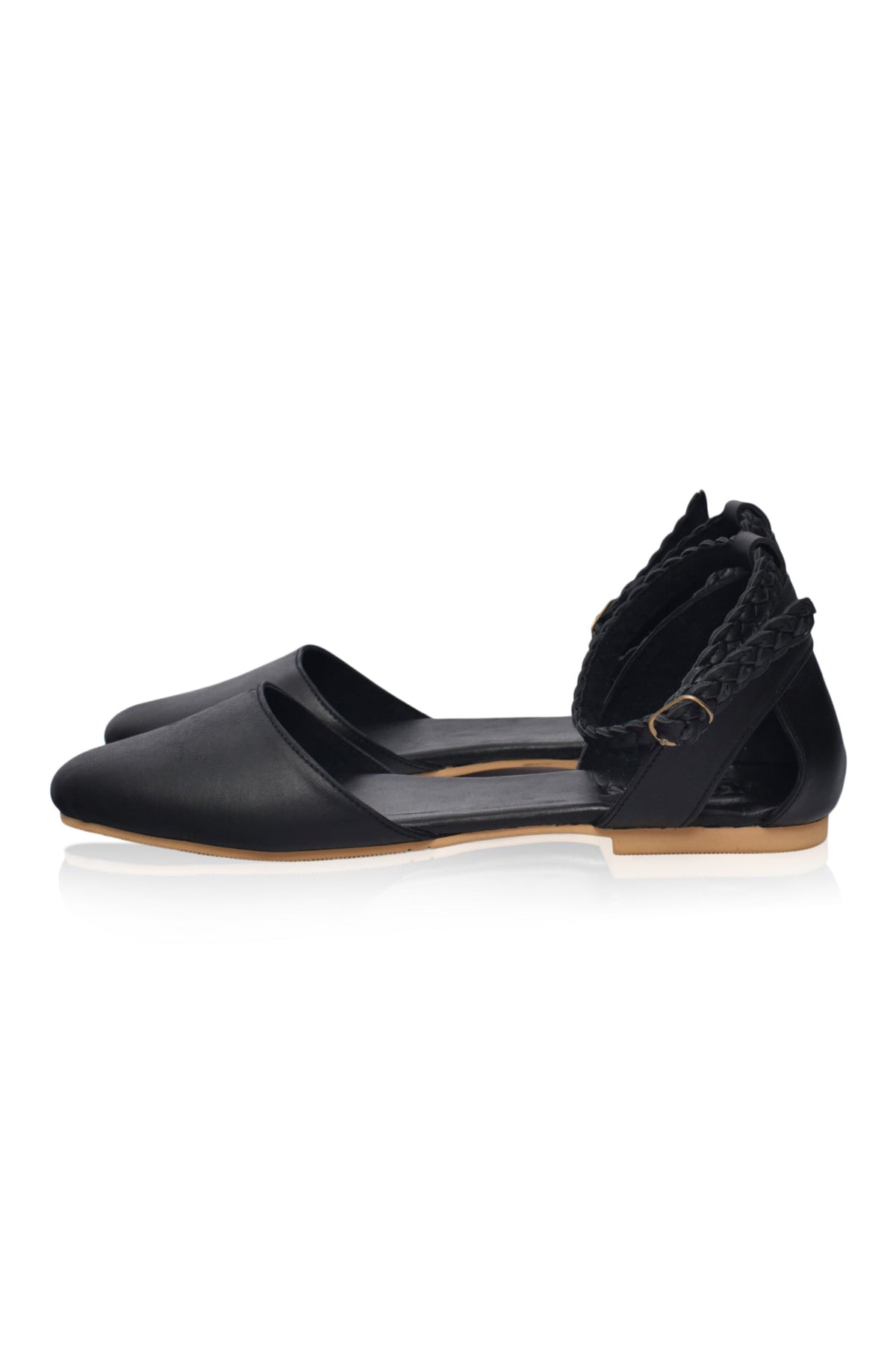 Paris Leather Ballet Flats (Sz. 4, 8 & 8.5)-3
