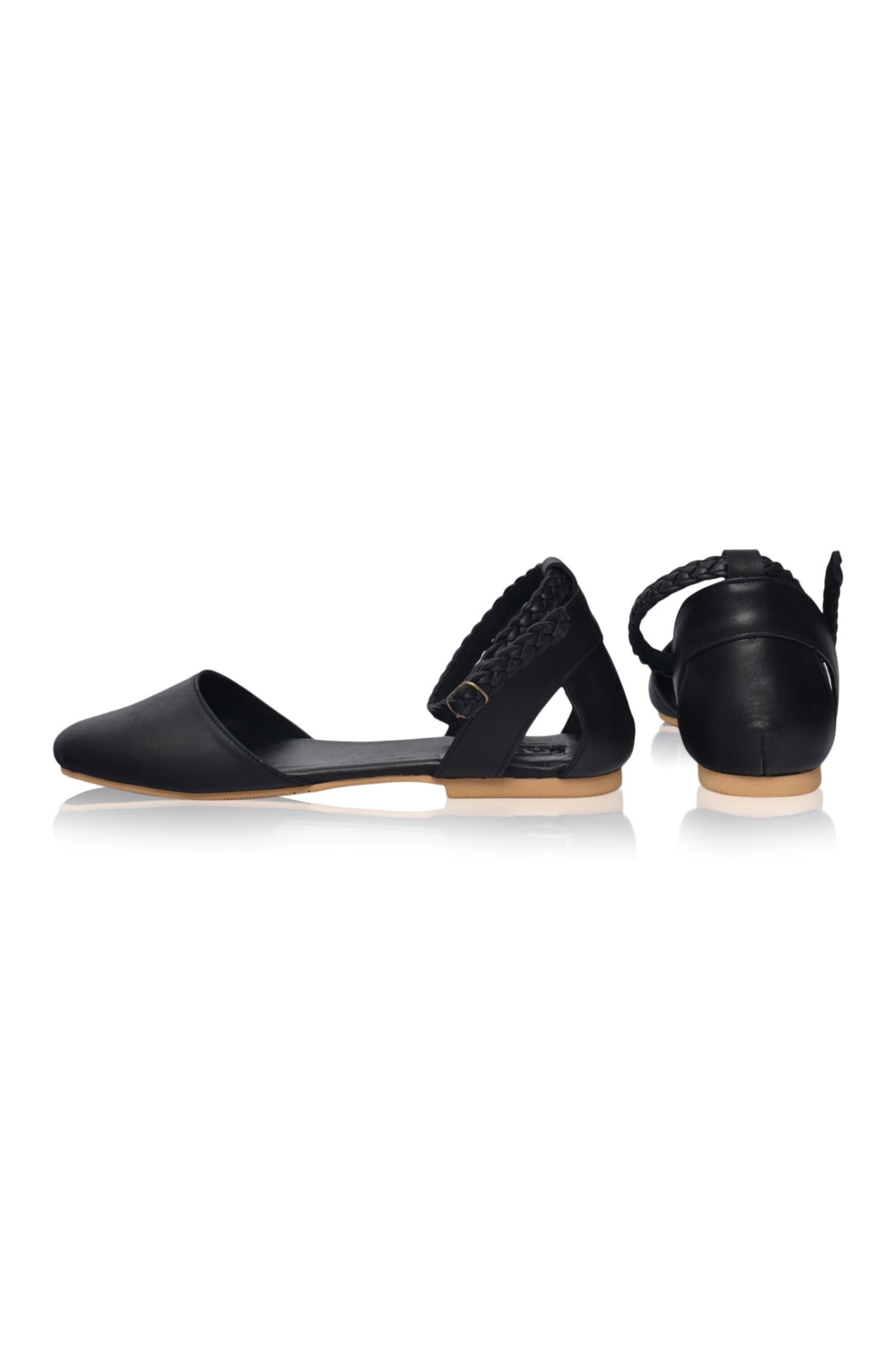 Paris Leather Ballet Flats (Sz. 4, 8 & 8.5)-4