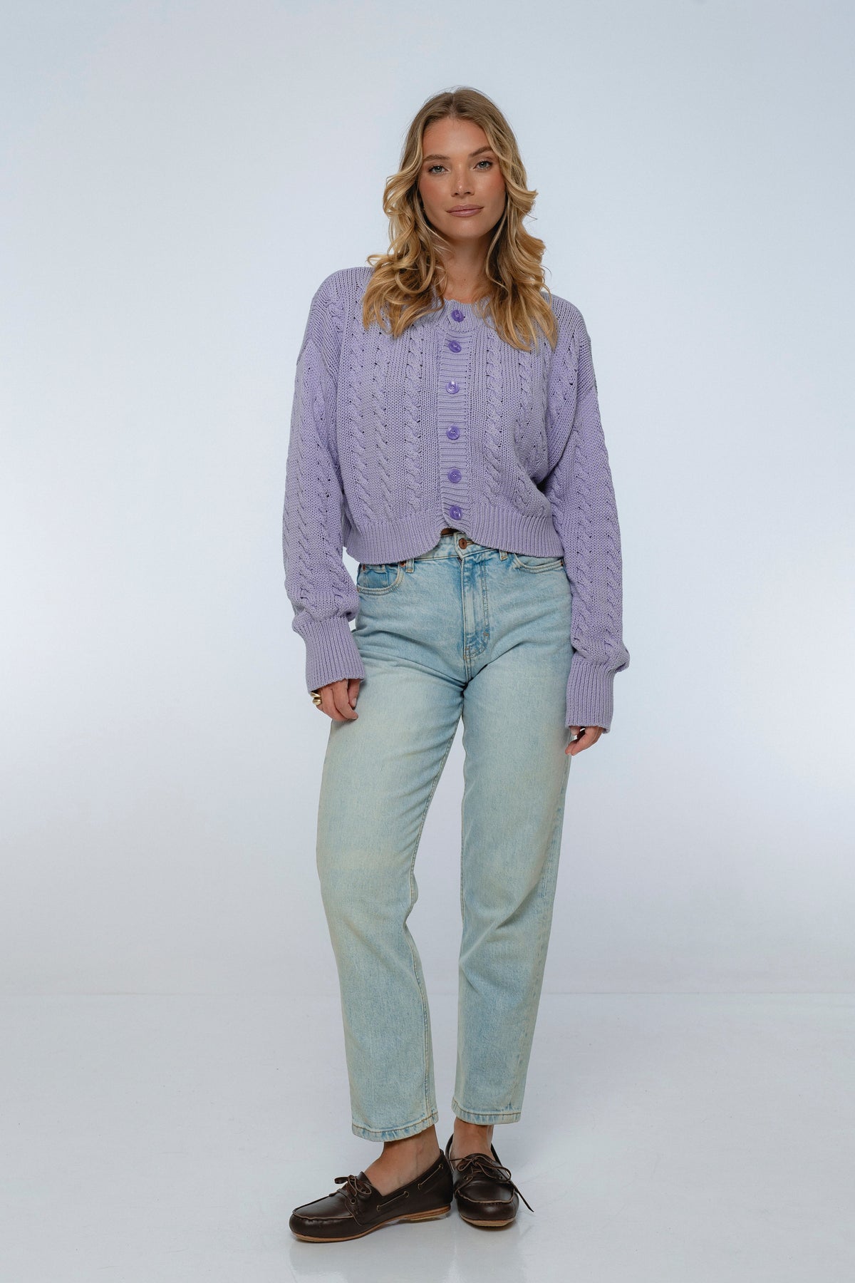 Parisse Cropped Knitted Cardigan-3
