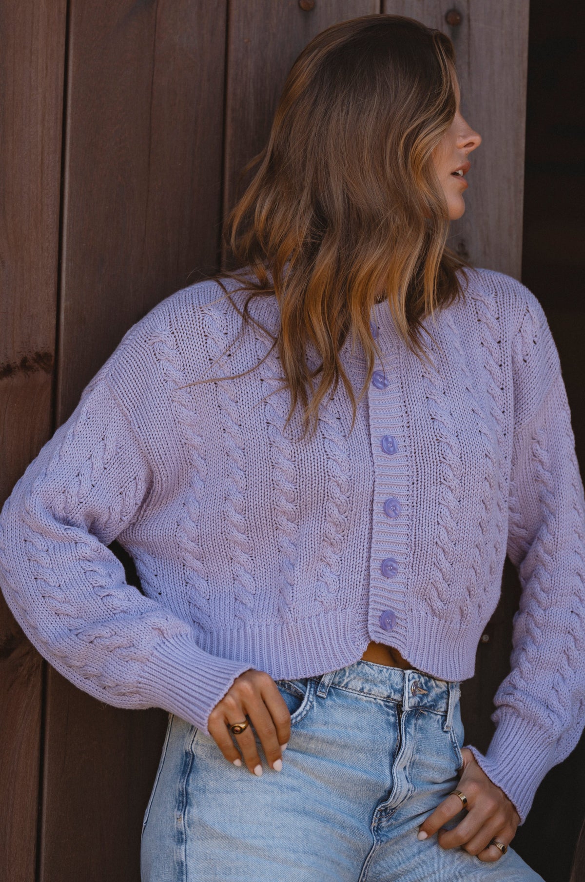 Parisse Cropped Knitted Cardigan-1