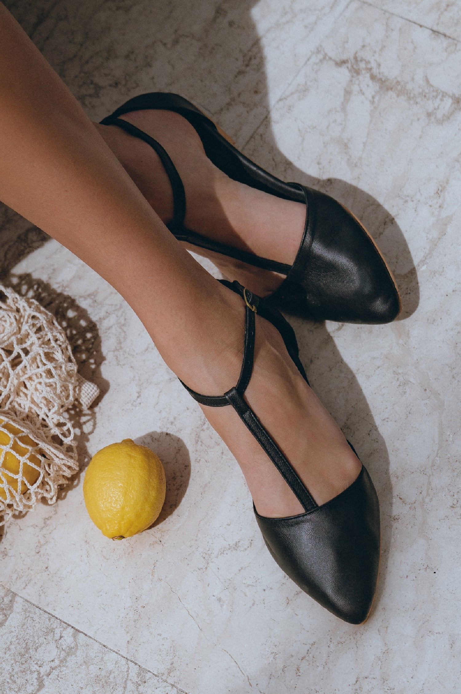 Paula Pointy Leather Flats (Sz. 9.5)-0