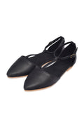 Paula Pointy Leather Flats (Sz. 9.5)-2