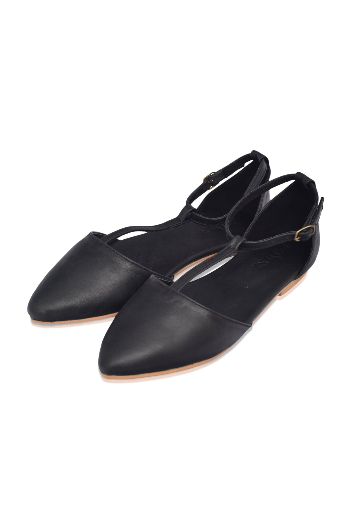 Paula Pointy Leather Flats (Sz. 9.5)-2