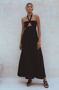 Penelope Halter Linen Maxi Dress-0