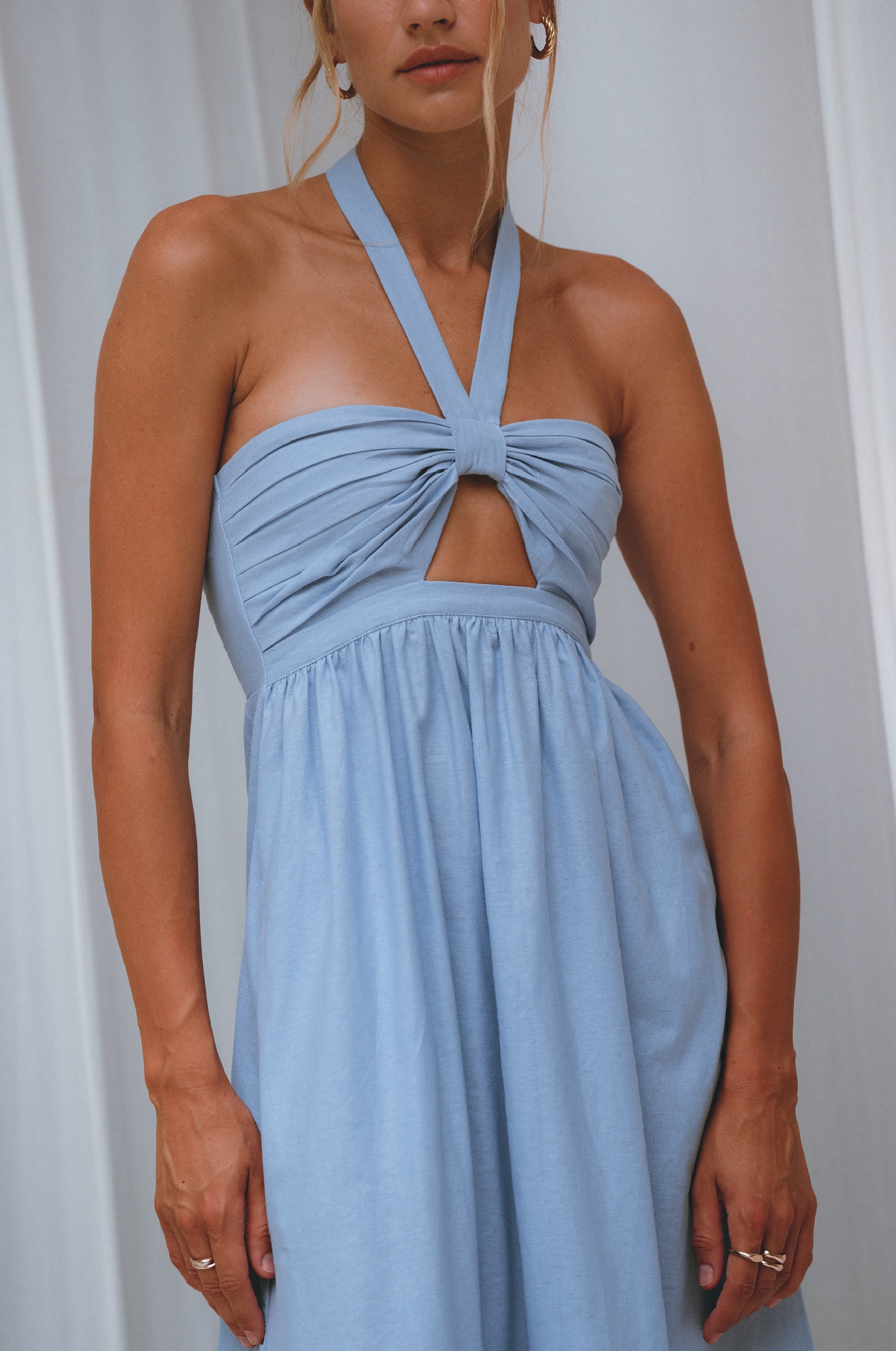 Penelope Halter Linen Maxi Dress-3