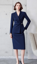 The Knightsbridge Skirt Suit – Navy-0
