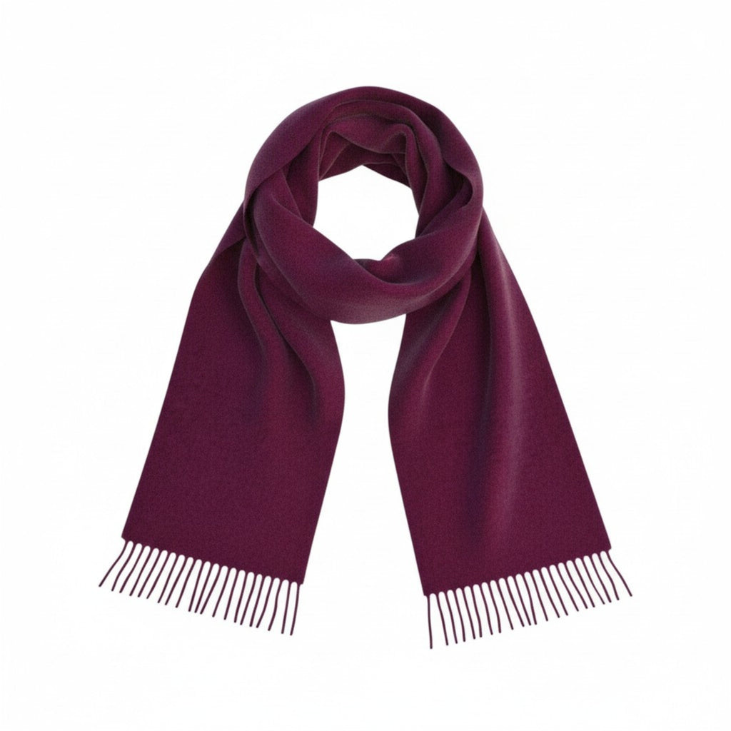 Dark Pink Merino Scarf-3