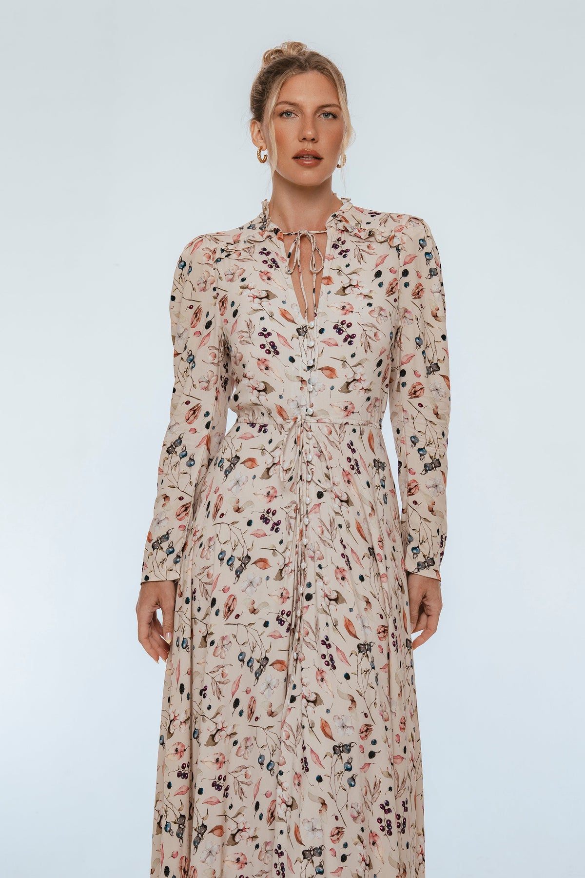 Poeme Long Sleeve Maxi Dress-4