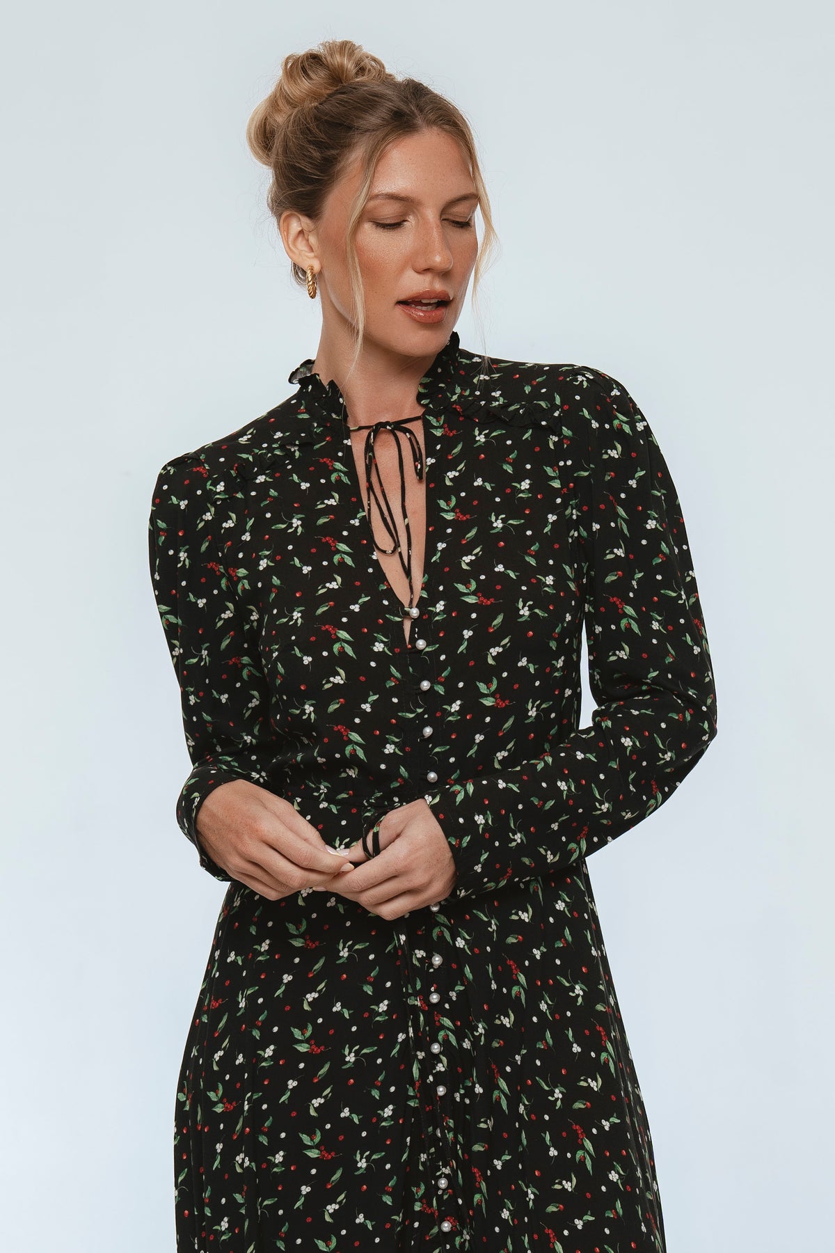 Poeme Long Sleeve Maxi Dress-4