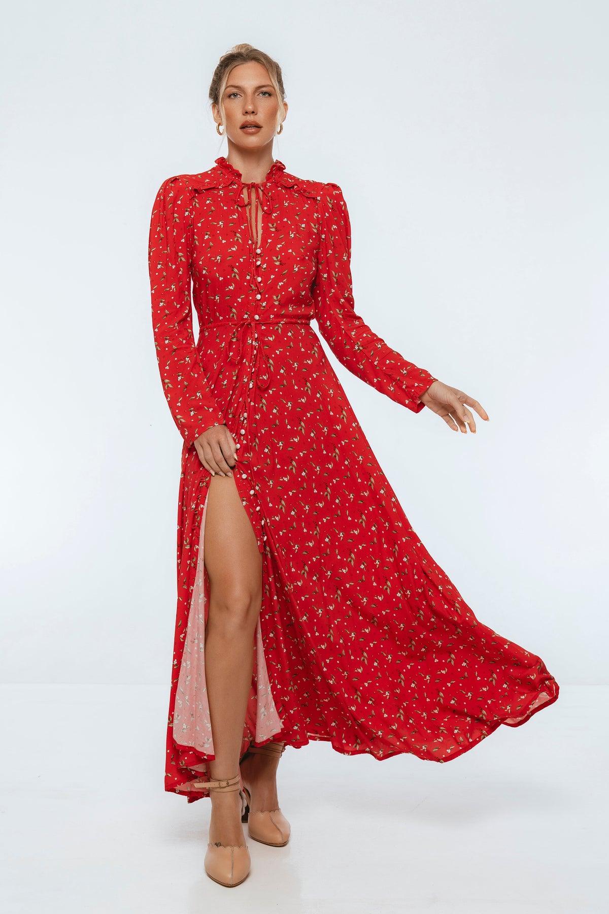Poeme Long Sleeve Maxi Dress-6