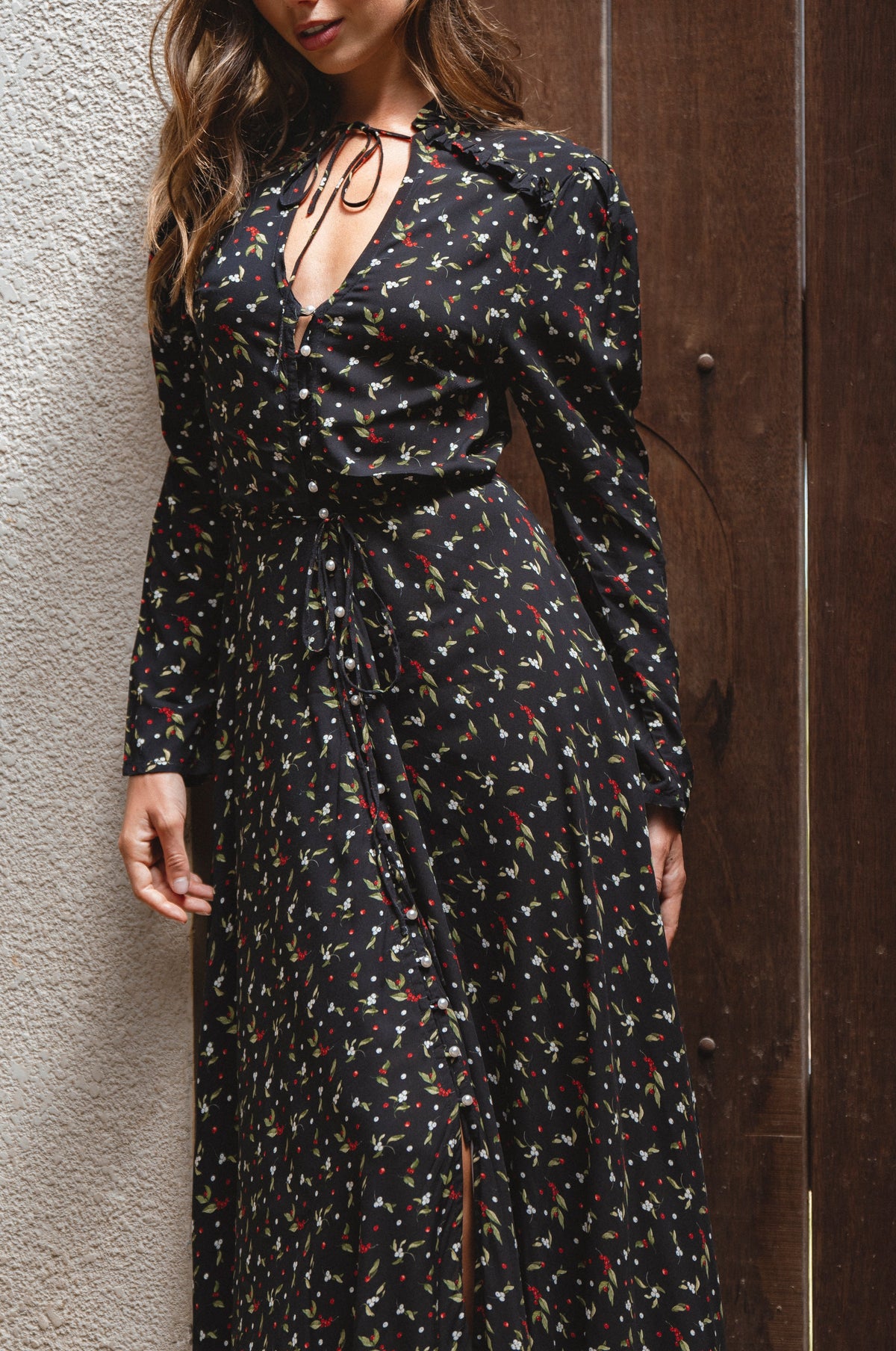 Poeme Long Sleeve Maxi Dress-1