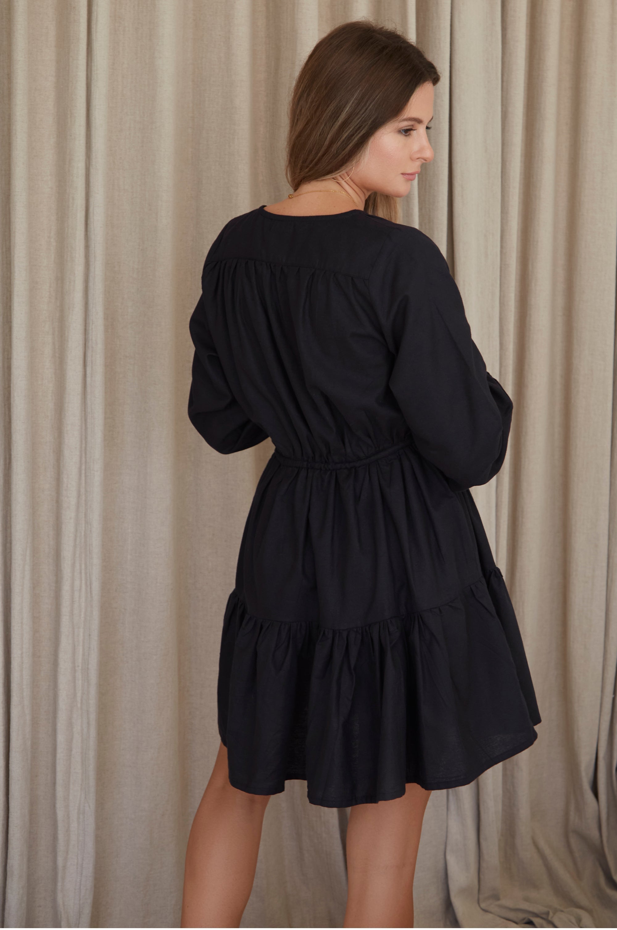 Positano Linen Mini Dress-3