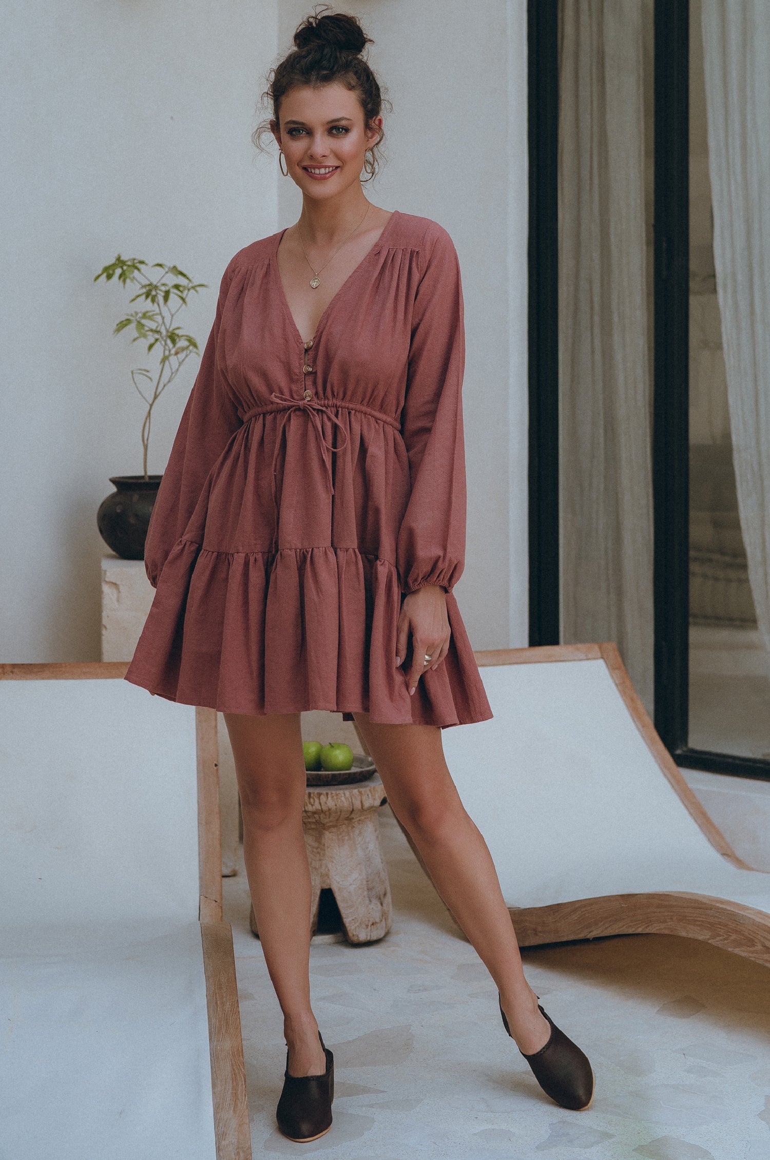 Positano Linen Mini Dress-1