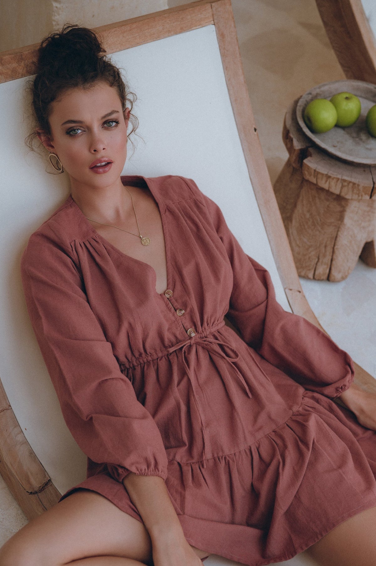 Positano Linen Mini Dress-5