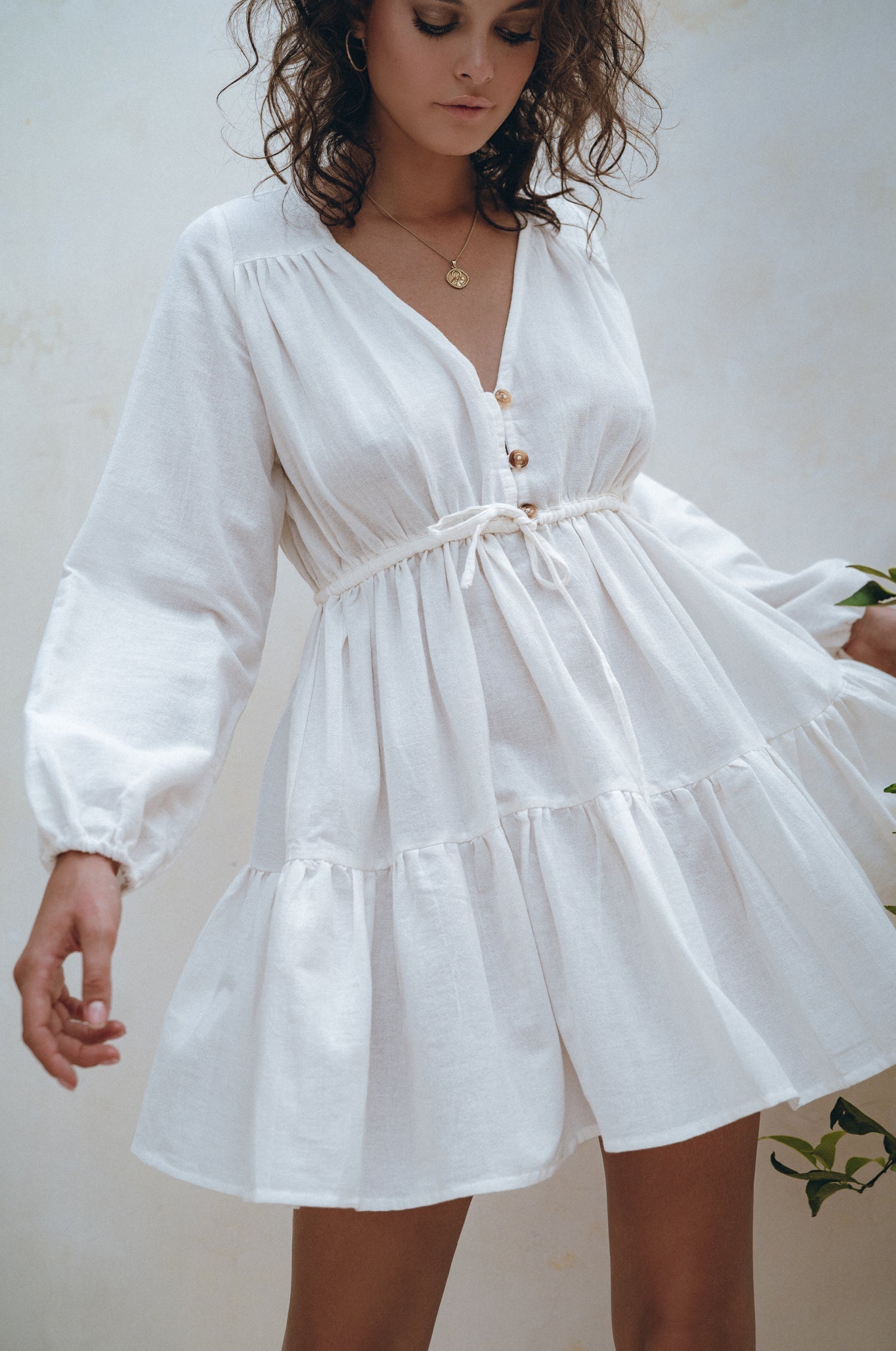 Positano Linen Mini Dress-1