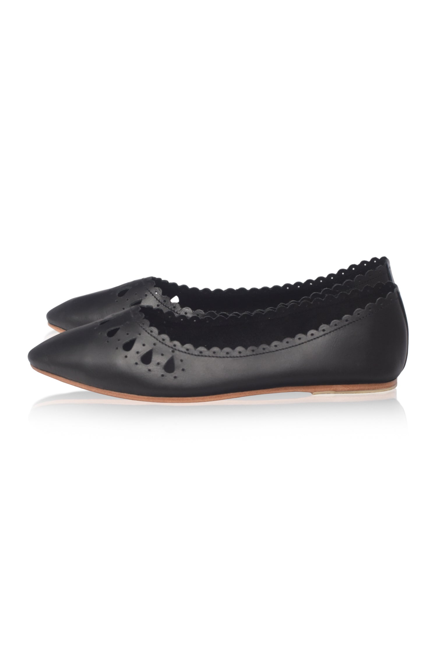 Pura Vida Cut-Out Leather Flats-2