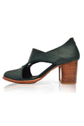 Rain Kiss Leather Heel Booties-1