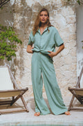 Raya Wide Leg Linen Pants-0
