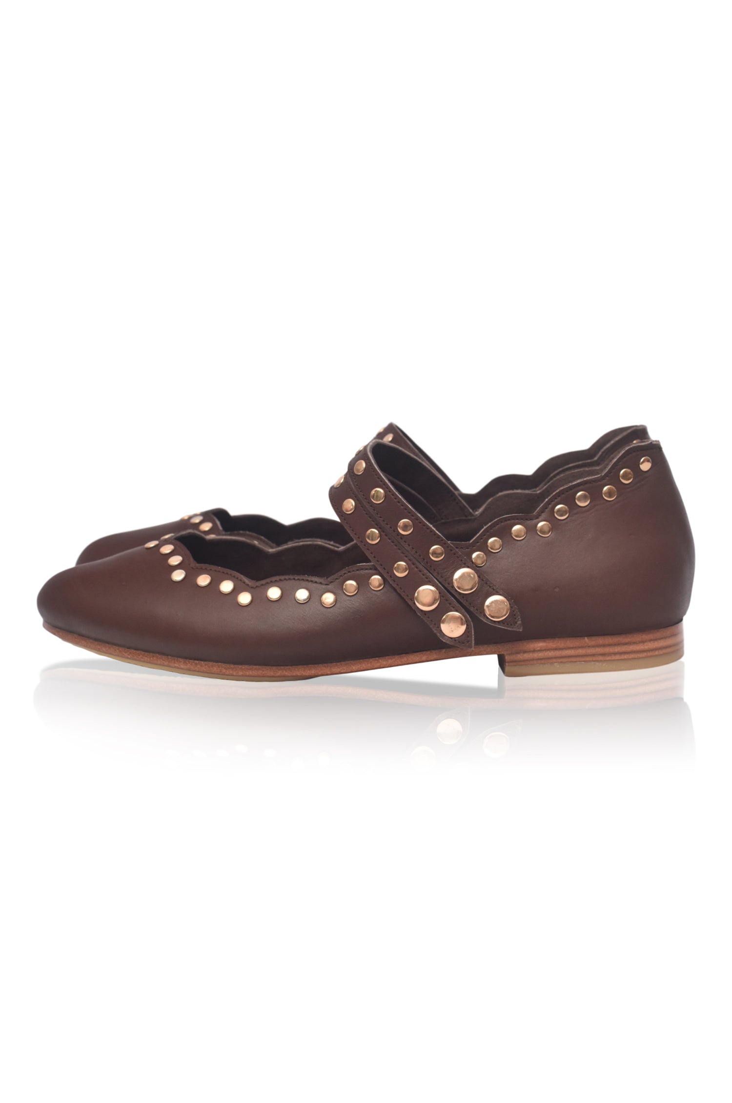 Remy Dual Strap Leather Ballet Flats-6