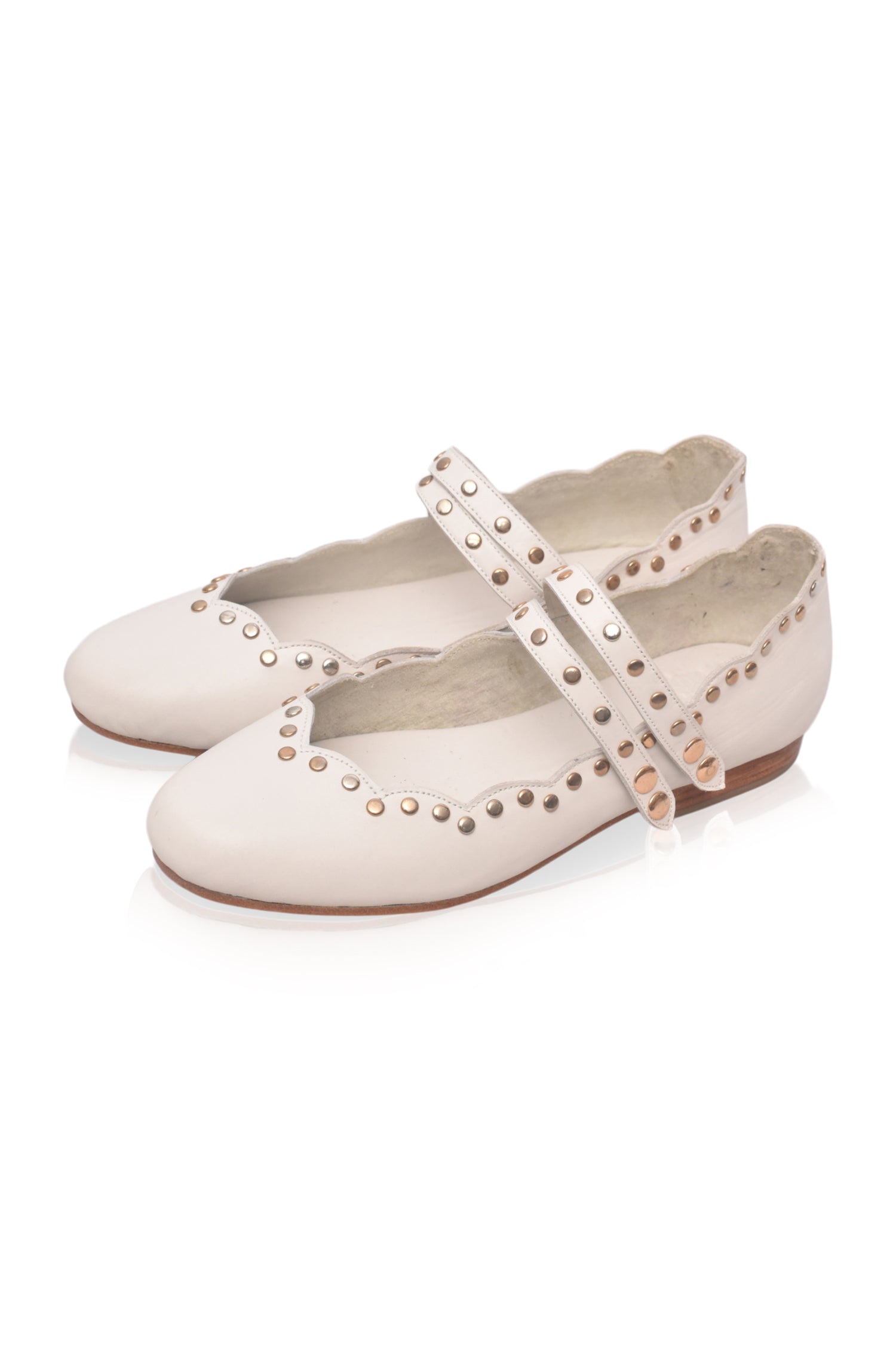 Remy Dual Strap Leather Ballet Flats-2