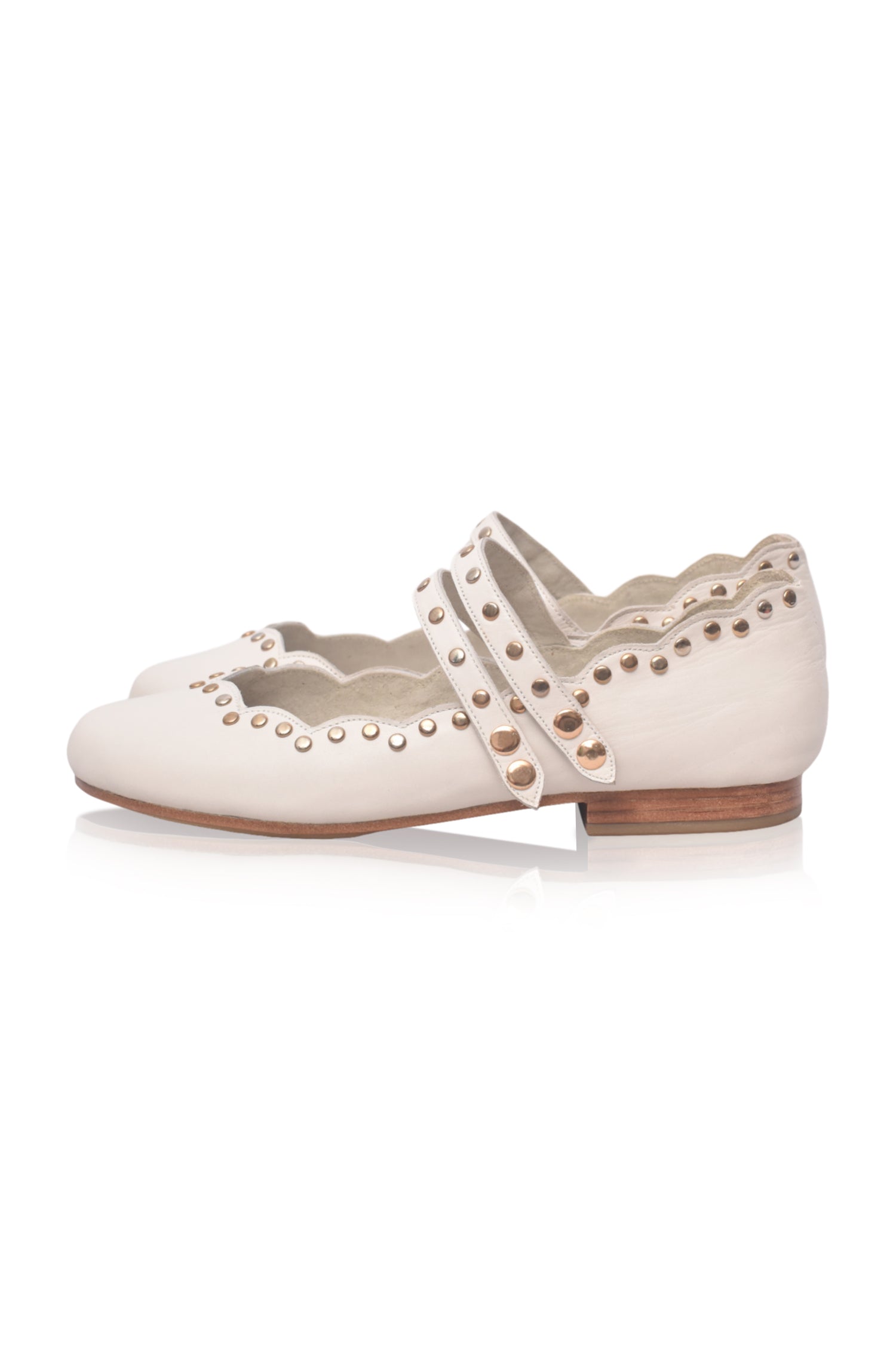 Remy Dual Strap Leather Ballet Flats-1