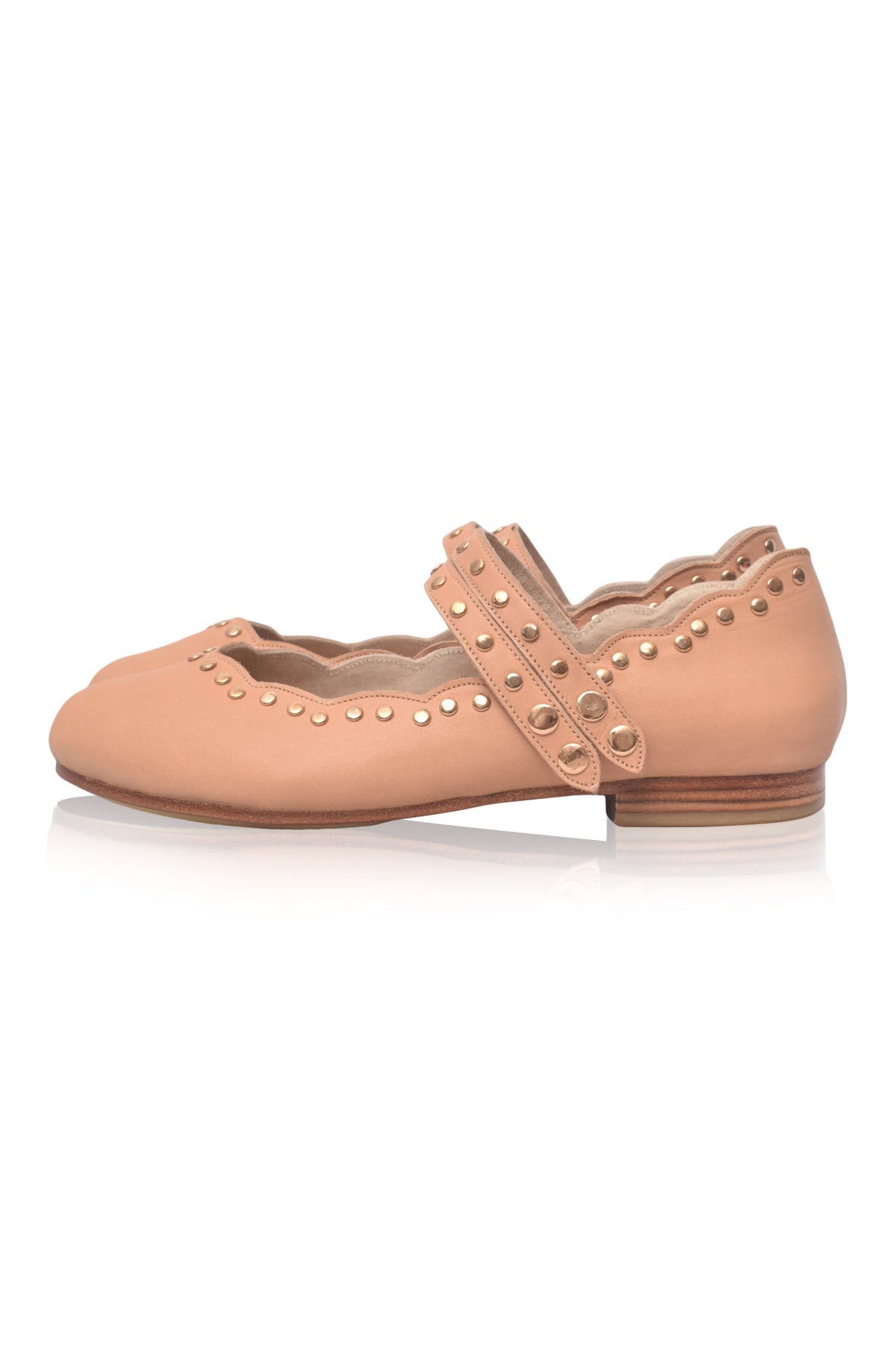 Remy Dual Strap Leather Ballet Flats-1