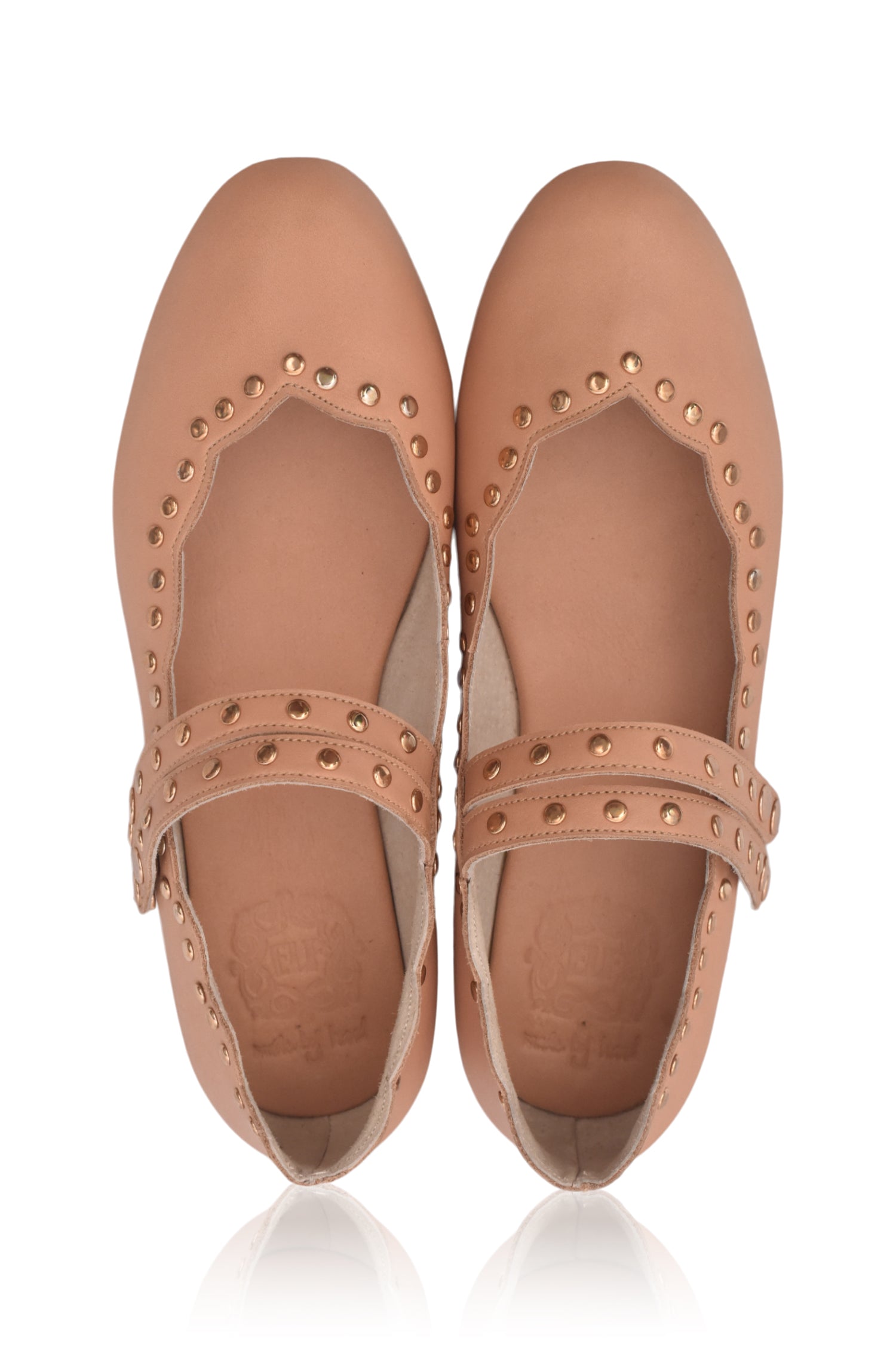 Remy Dual Strap Leather Ballet Flats-3