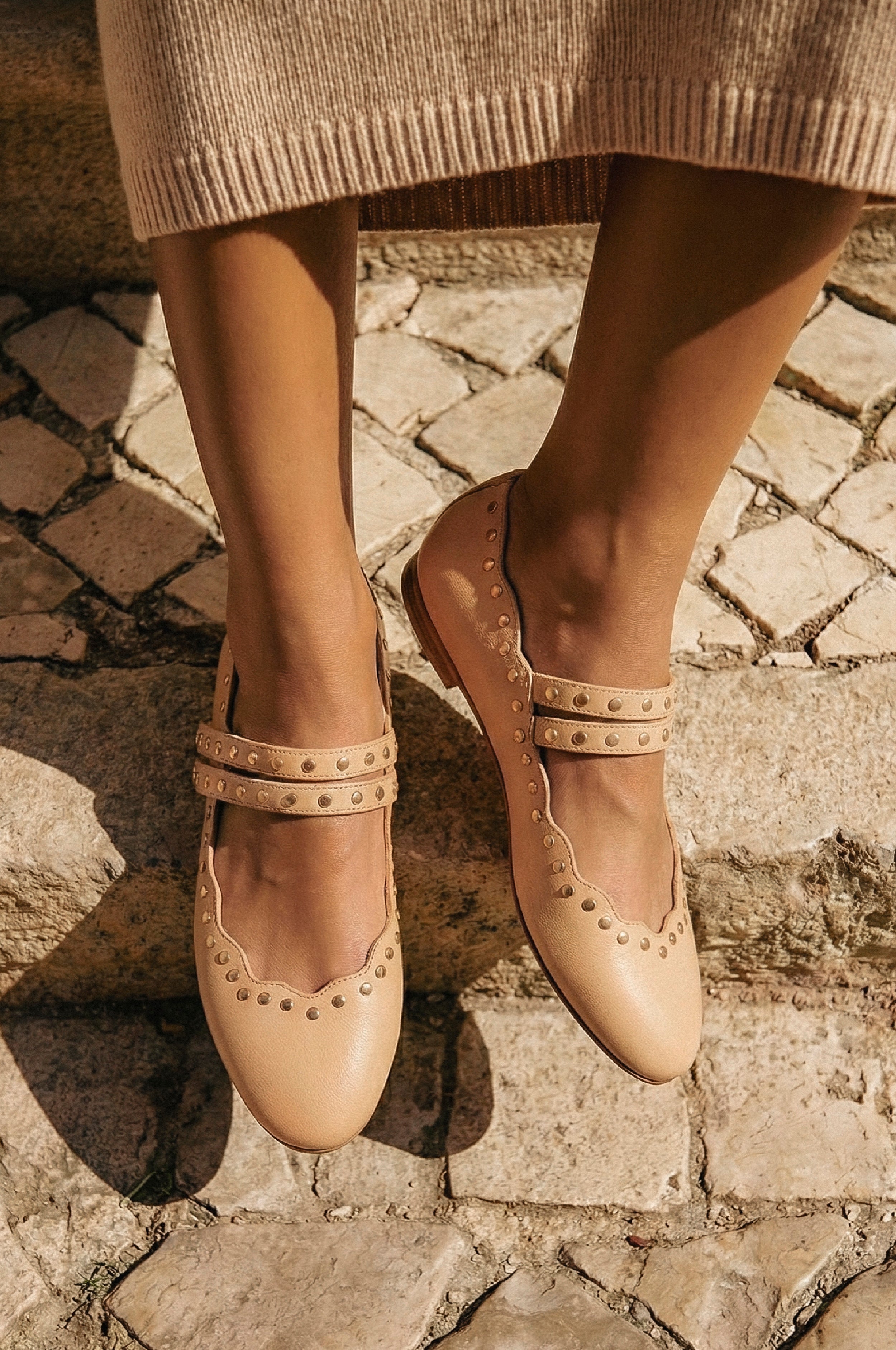 Remy Dual Strap Leather Ballet Flats-0