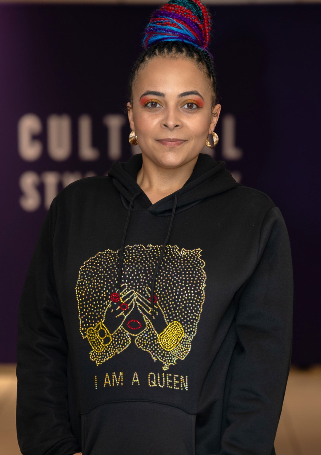 Queen Black -Bling Hoodie-2