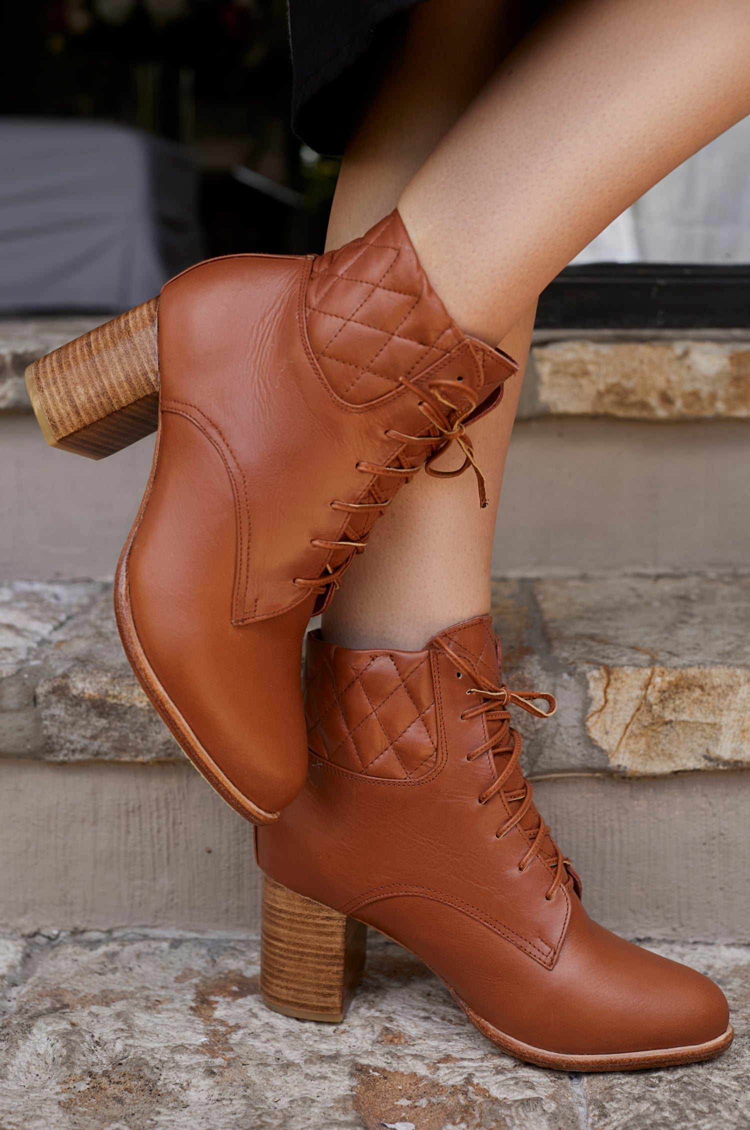 Rising Mara Leather Heel Booties-0