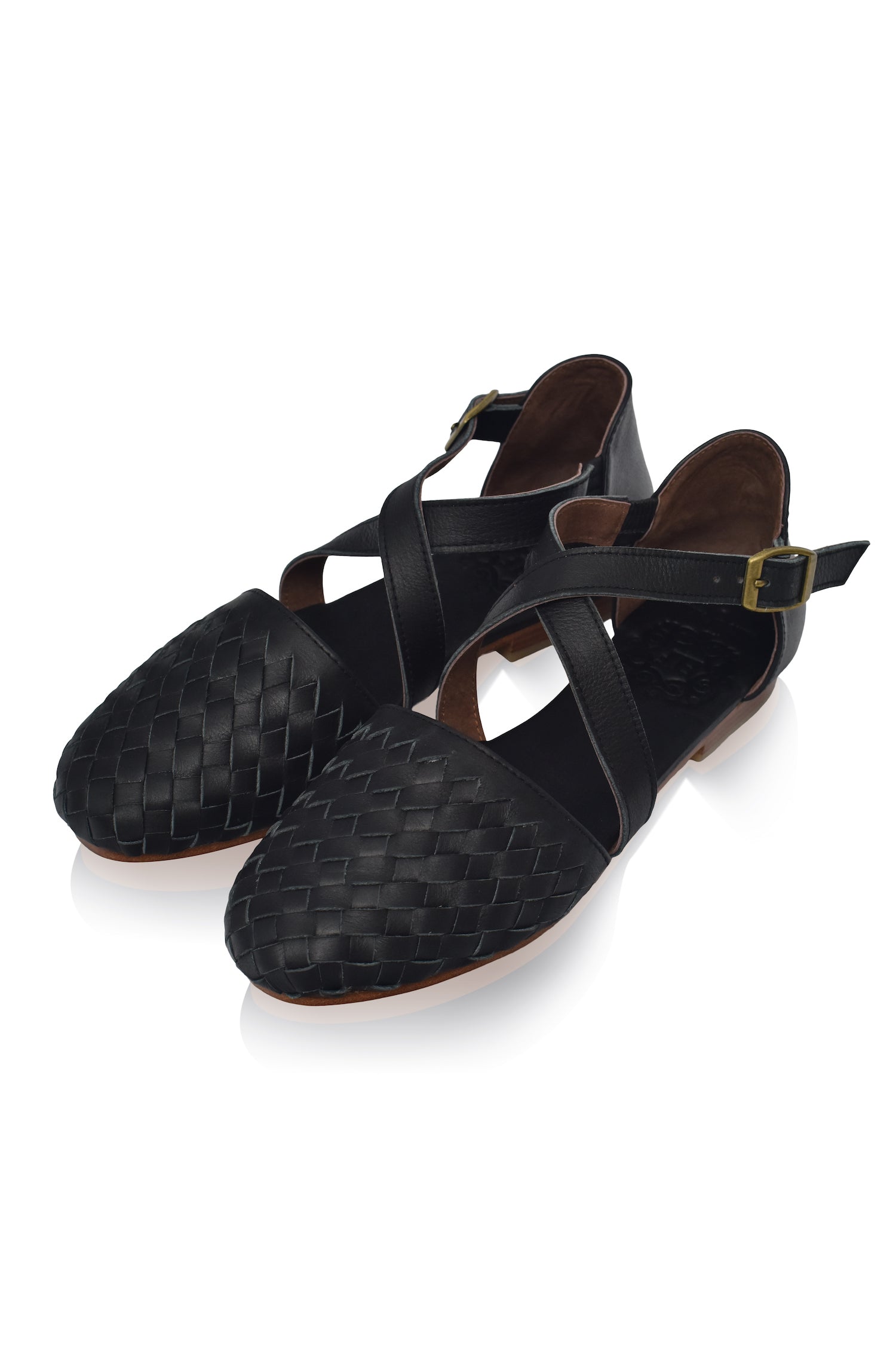 Riviera Woven Leather Flats-3