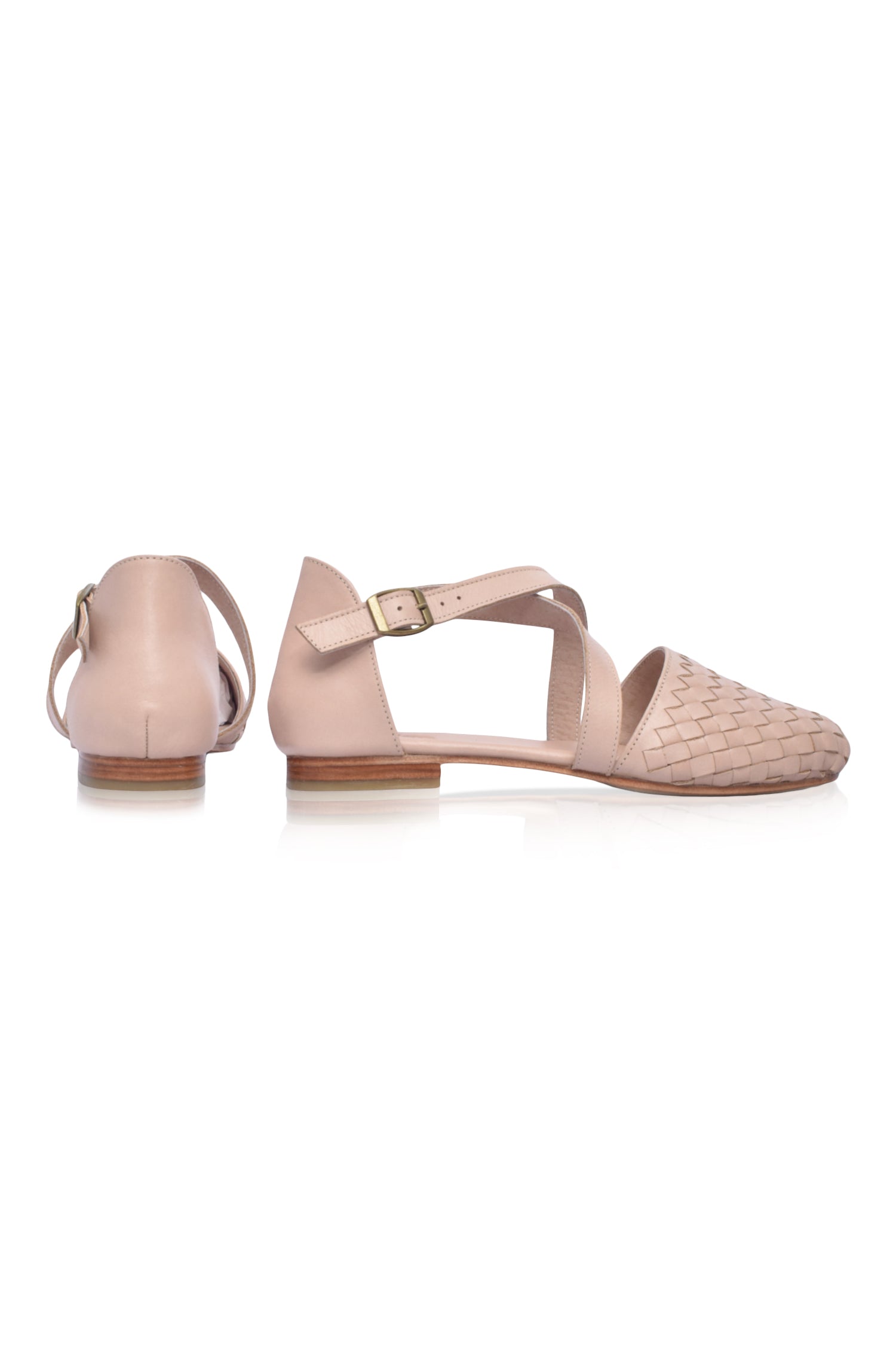 Riviera Woven Leather Flats-3