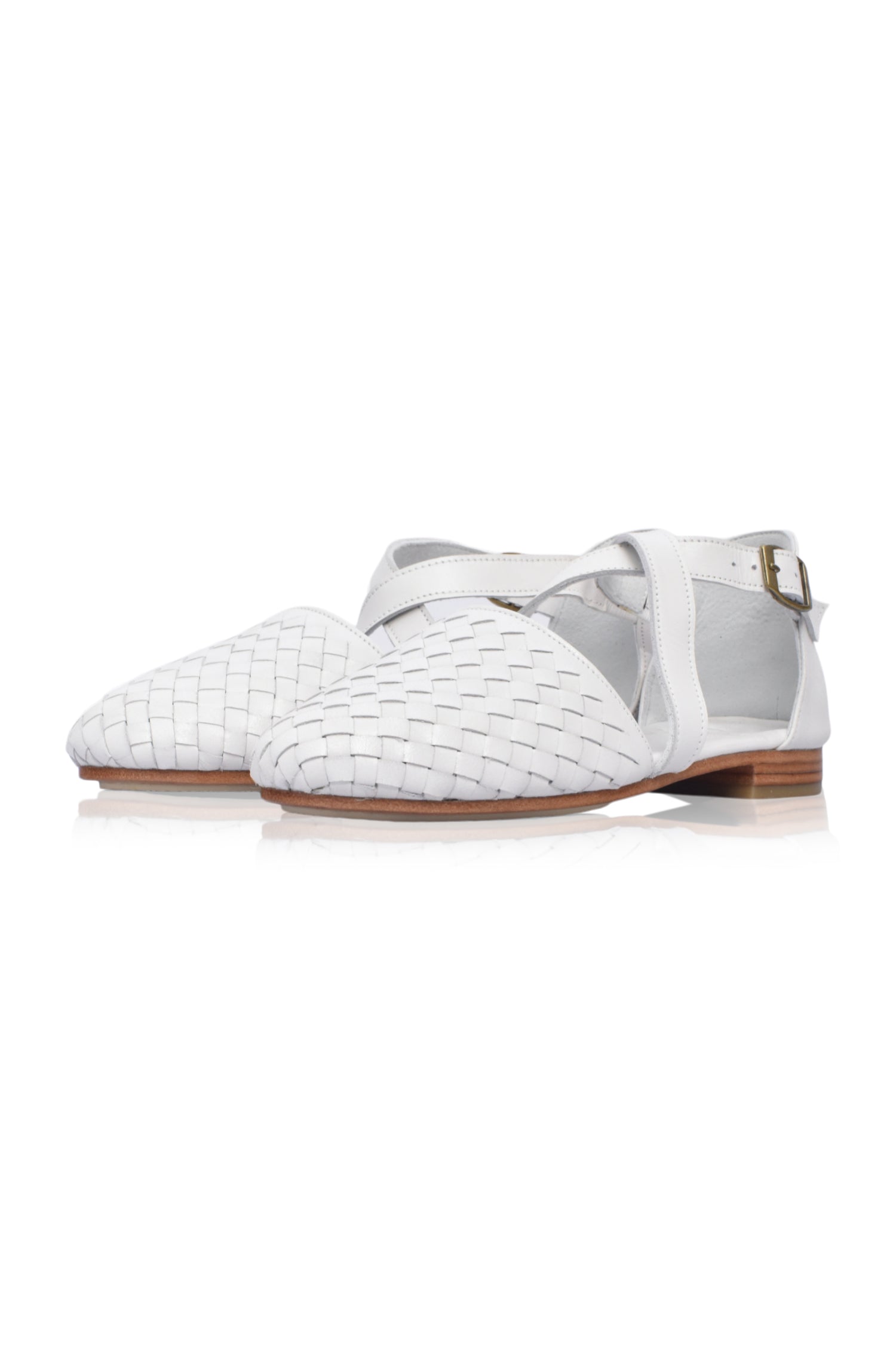 Riviera Woven Leather Flats (Sz. 8.5)-4
